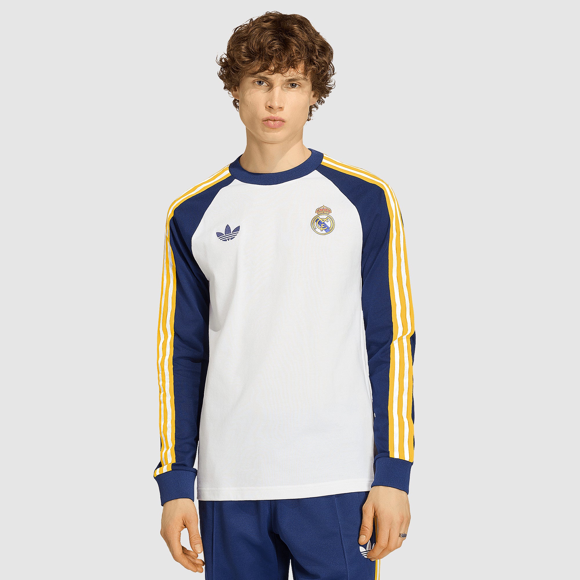 adidas Real Madrid 長袖 adidas Real Madrid 2019/20 Icons Tee Long Sleeve - White/Black