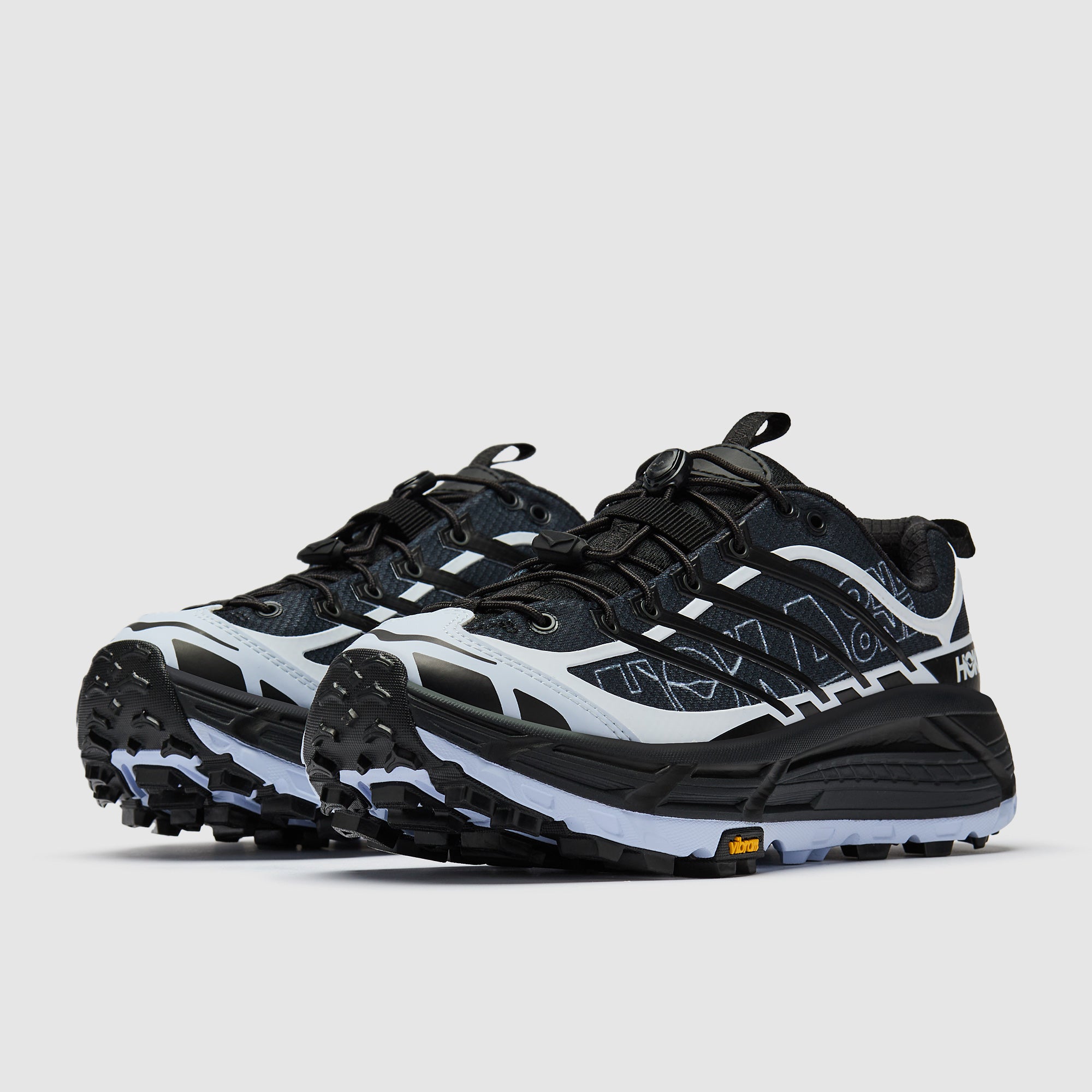Hoka Mafate Three2 Wordmark - Carbon Black/Ambient Blue - Trainers