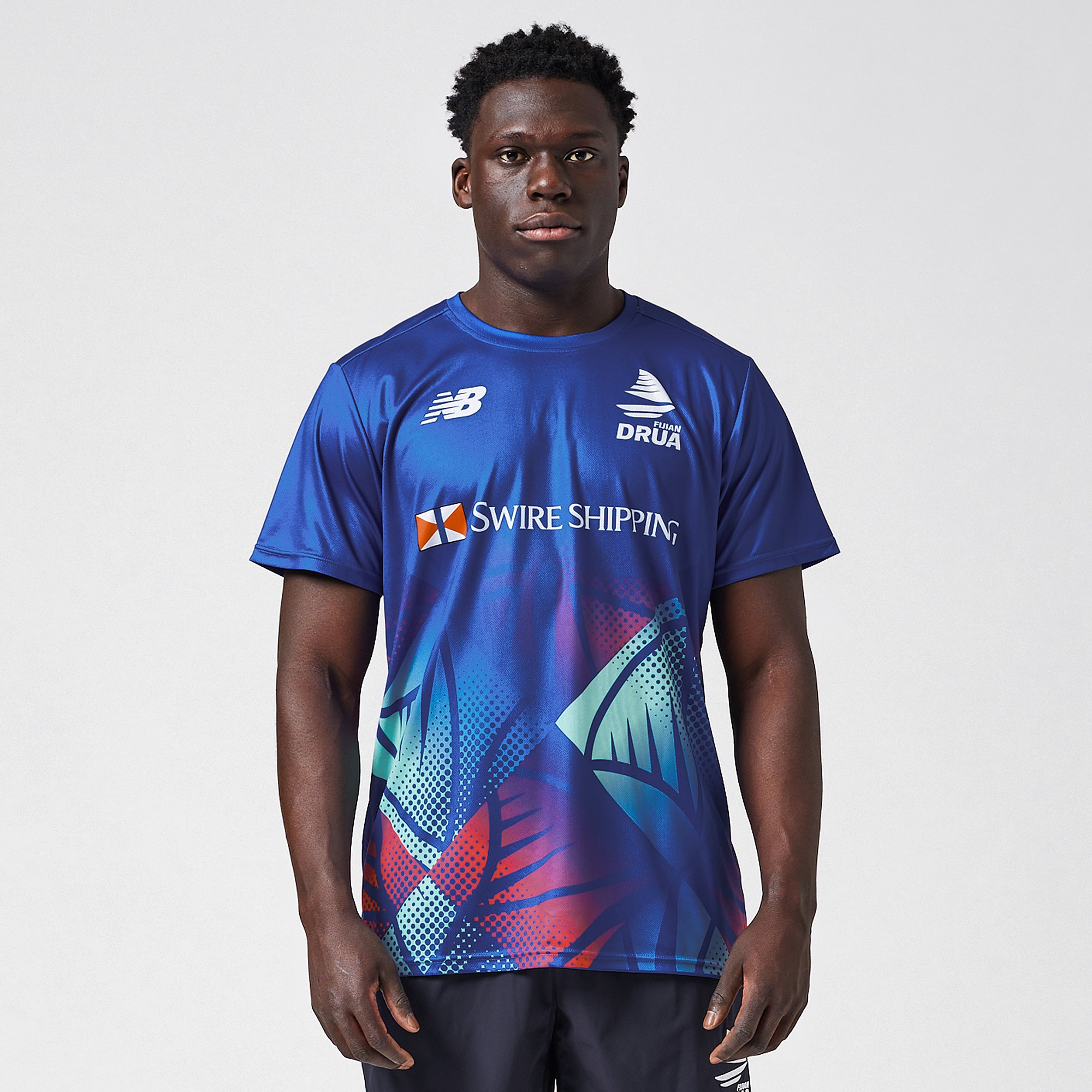 New Balance Fijian Drua 2026 Training Tee - Blue - Mens Replica