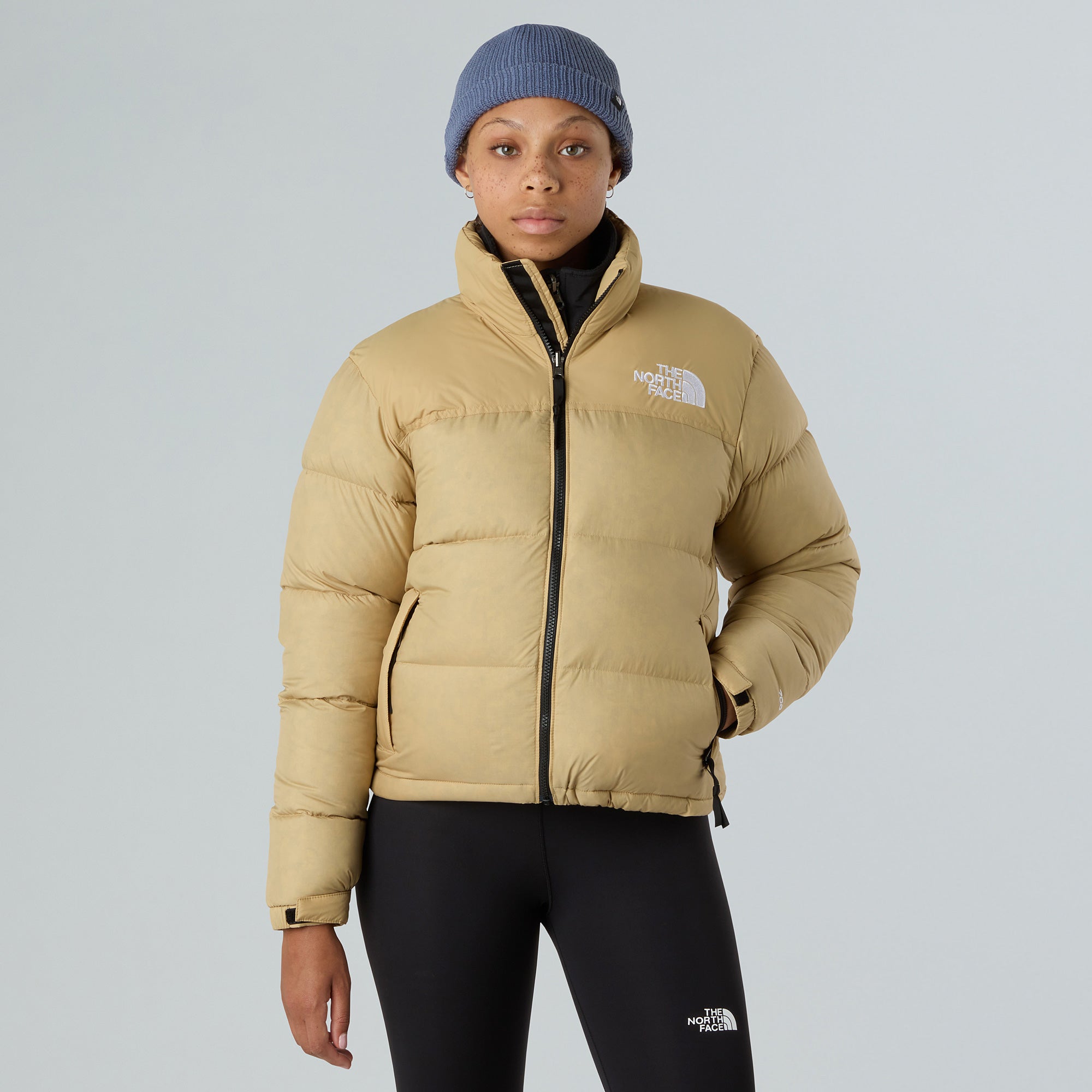 The North Face Womens 96 Retro Nuptse Jacket - Khaki Stone - Tops