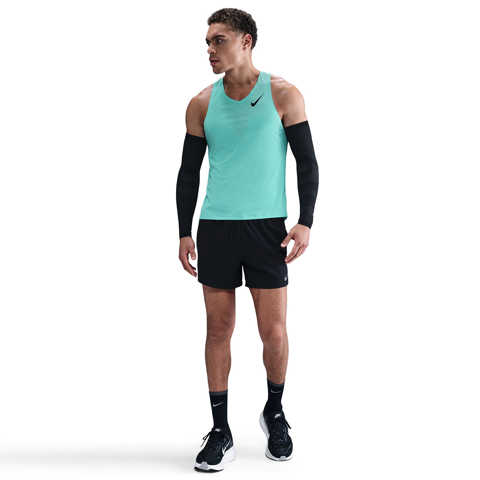 Nike AeroSwift Dri-FIT ADV Singlet - Hyper Turq/Black - Mens Clothing