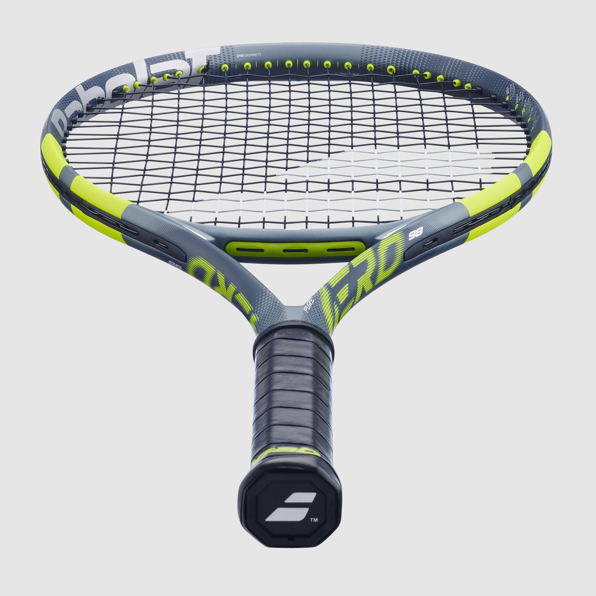 Babolat Pure Aero 98 Tennis Racket (Unstrung) - Grey/Fluo Yellow - Mens ...
