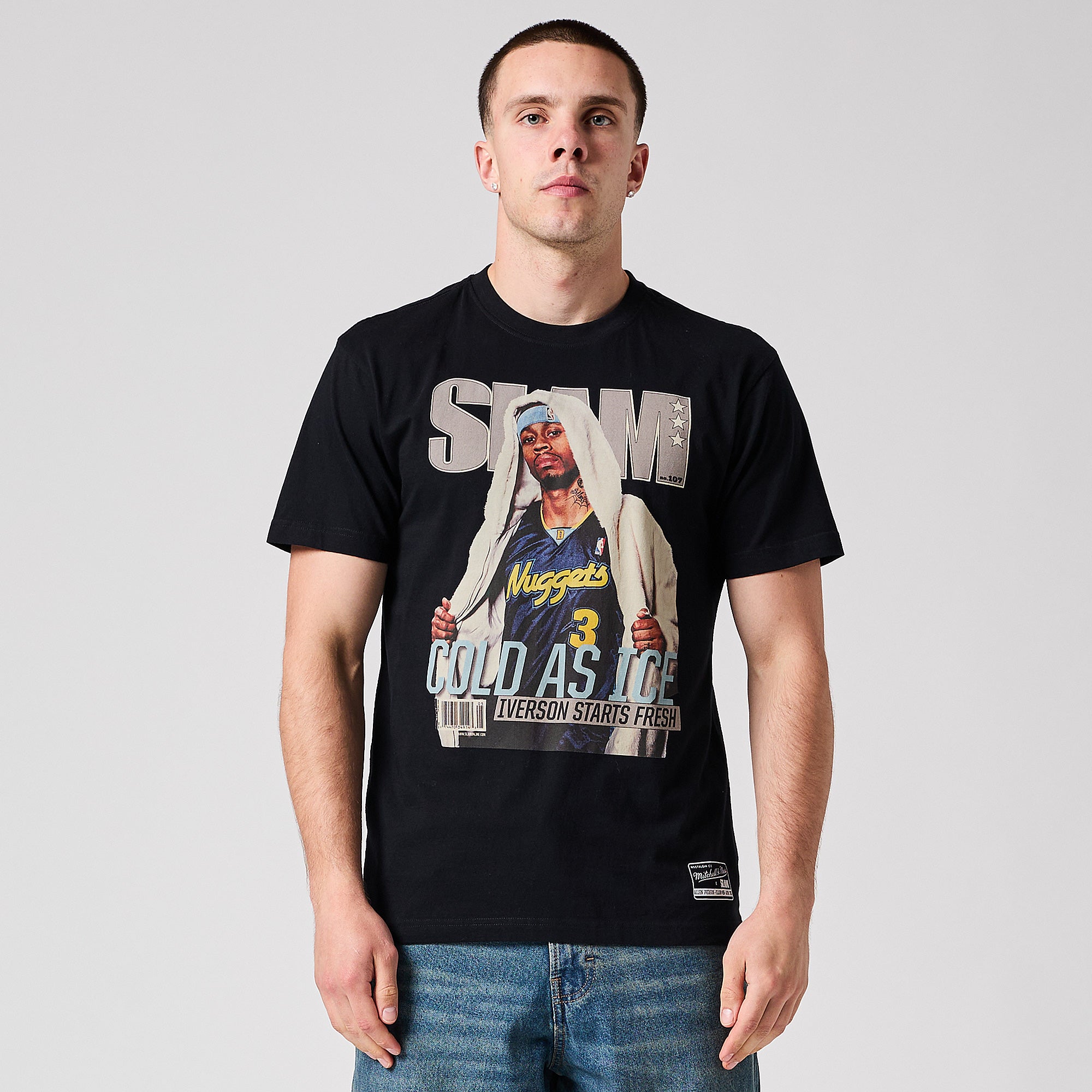 Mitchell & Ness NBA Allen Iverson Denver Nuggets Boxy Slam T-Shirt