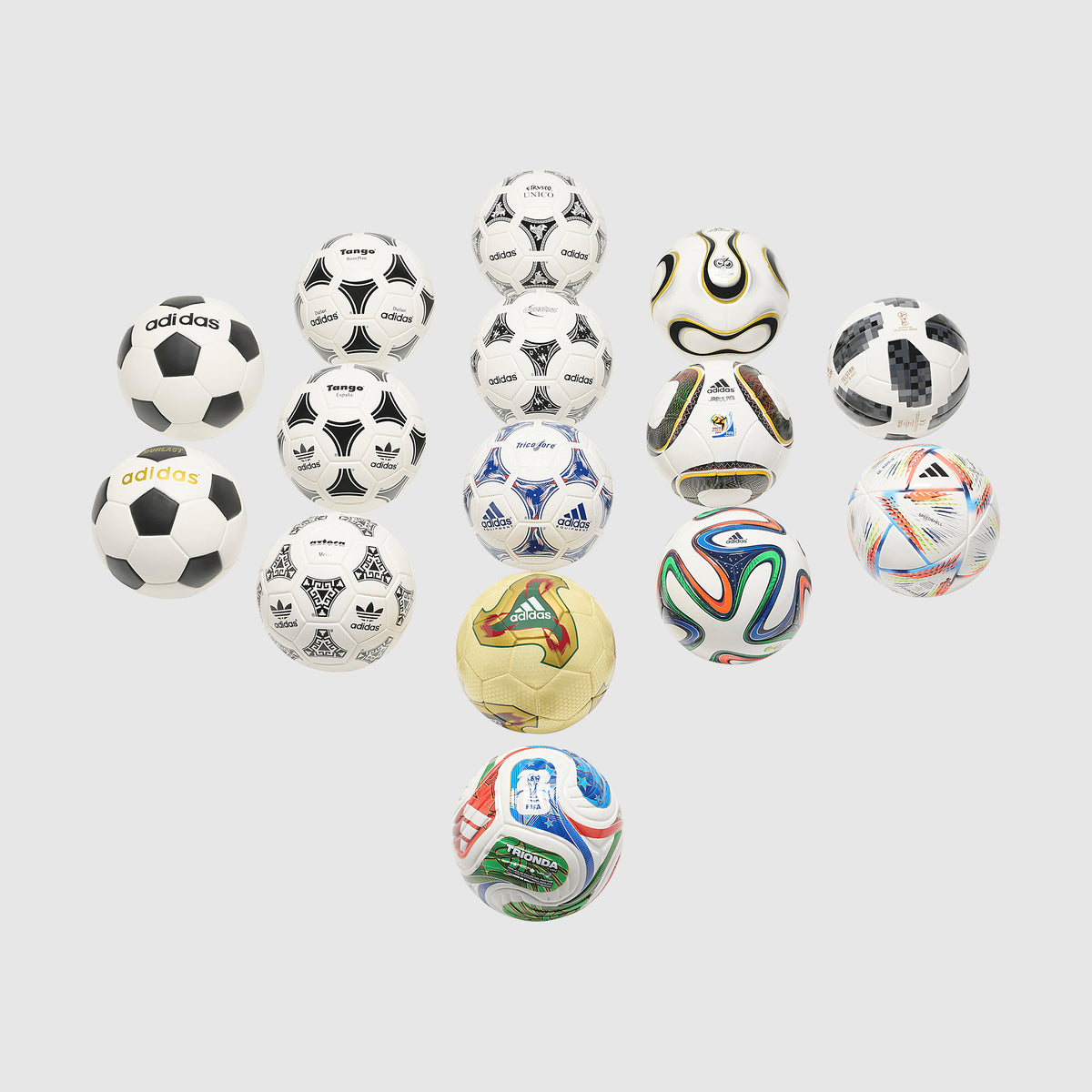 adidas FIFA World Cup Historical Mini Ball Set - White - Footballs