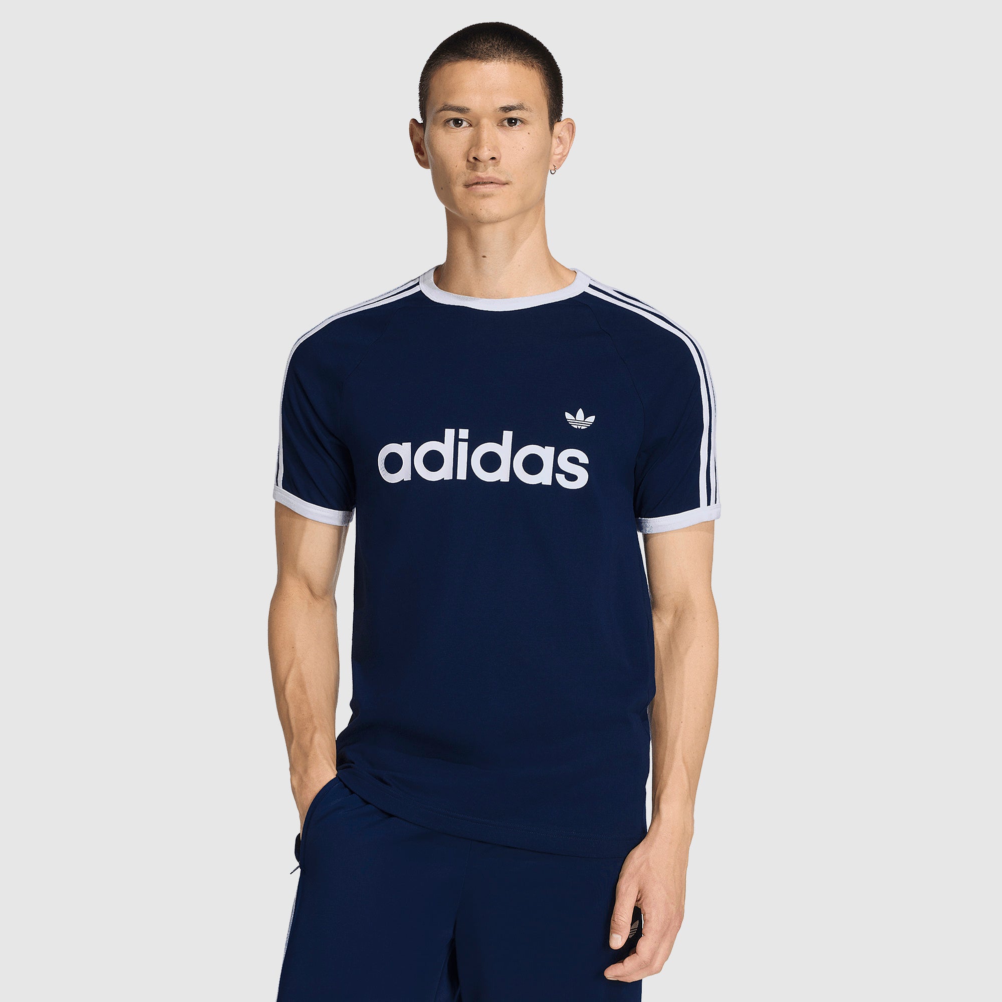 adidas Originals Ringer T-Shirt - Night Indigo - Tops - Mens Clothing