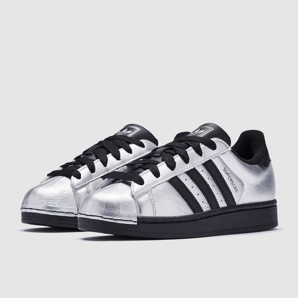 adidas Originals Womens Superstar II - Silver Metallic/Core Black -  Trainers
