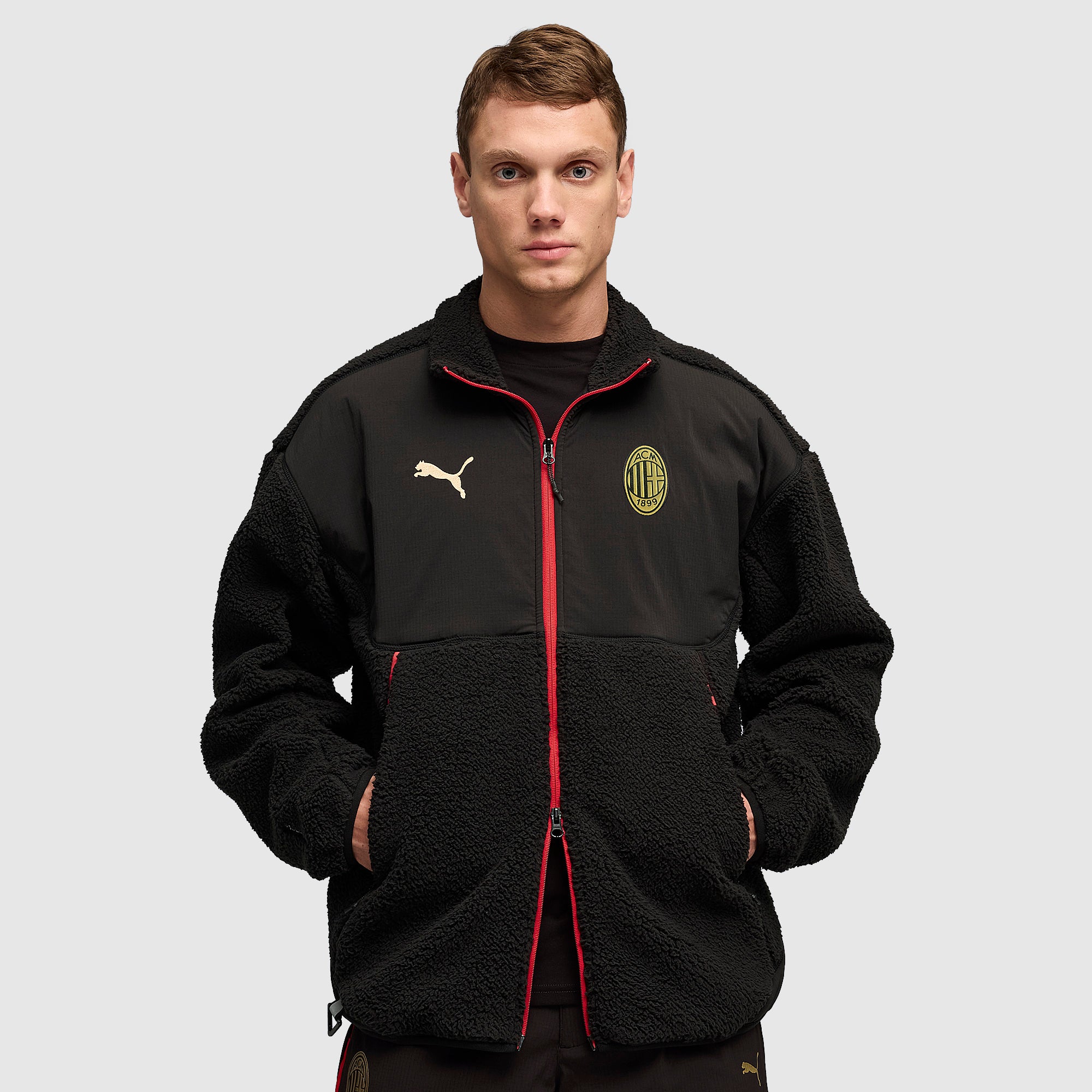 Puma AC Milan x KOCHE Prematch Jacket - Puma Black/Puma Team Gold