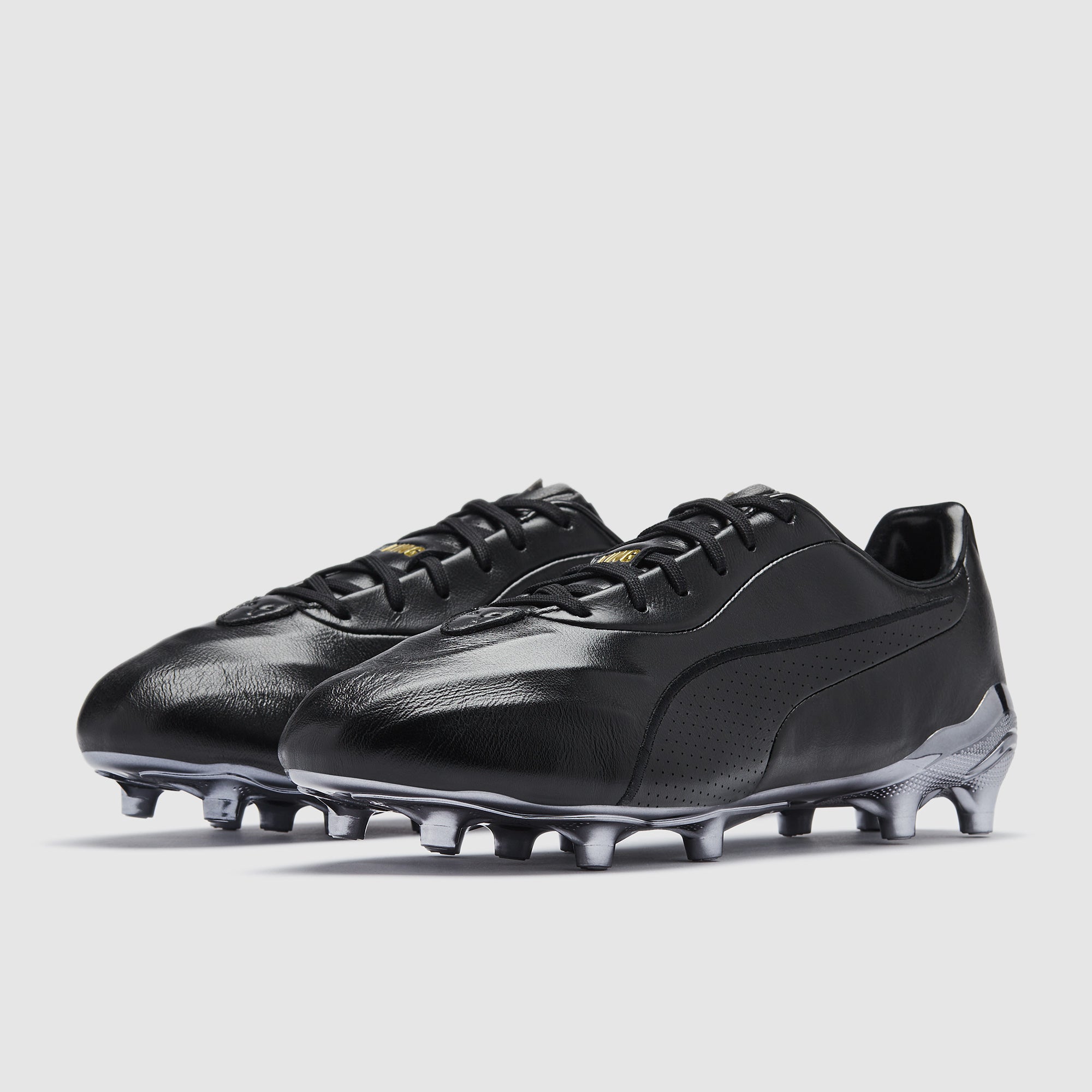 Puma King Platinum Firm Ground - Black/Black - Adult Boots