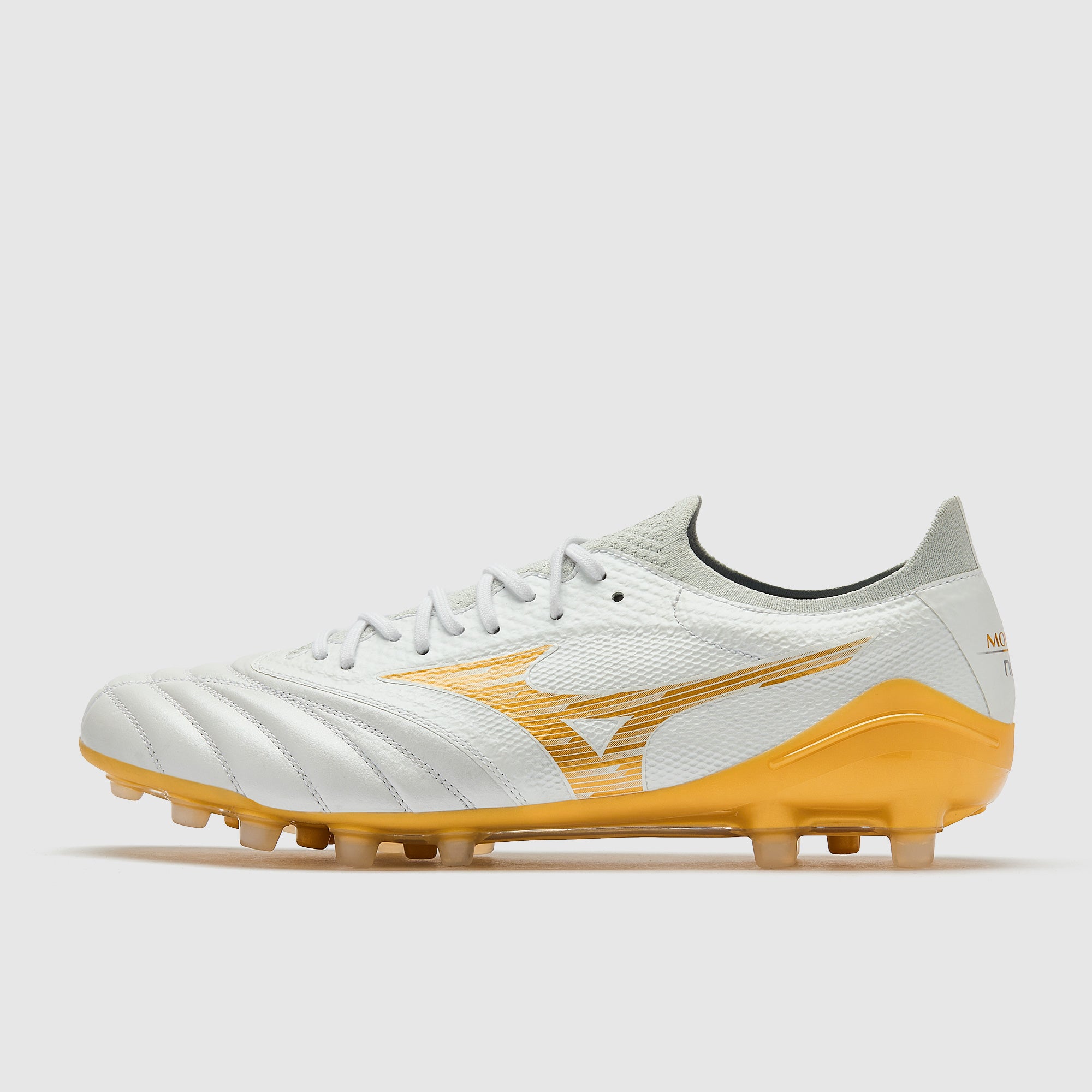 Mizuno Morelia Neo IV Beta Elite Artificial Grass - White/MP Gold