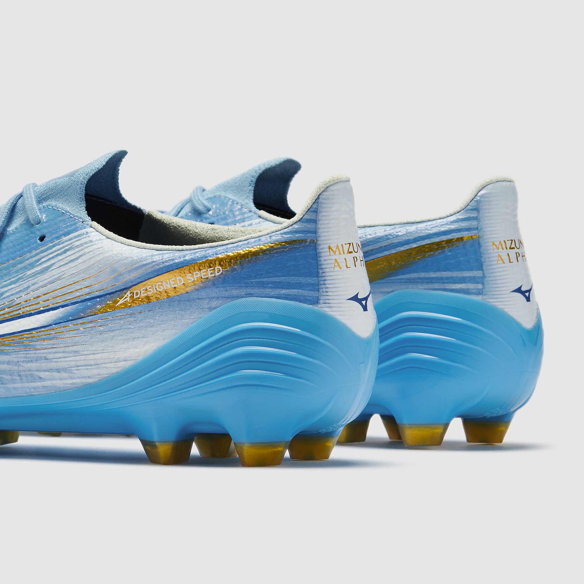 Mizuno Alpha III Elite Firm Ground - Celeste/White - Adult Boots