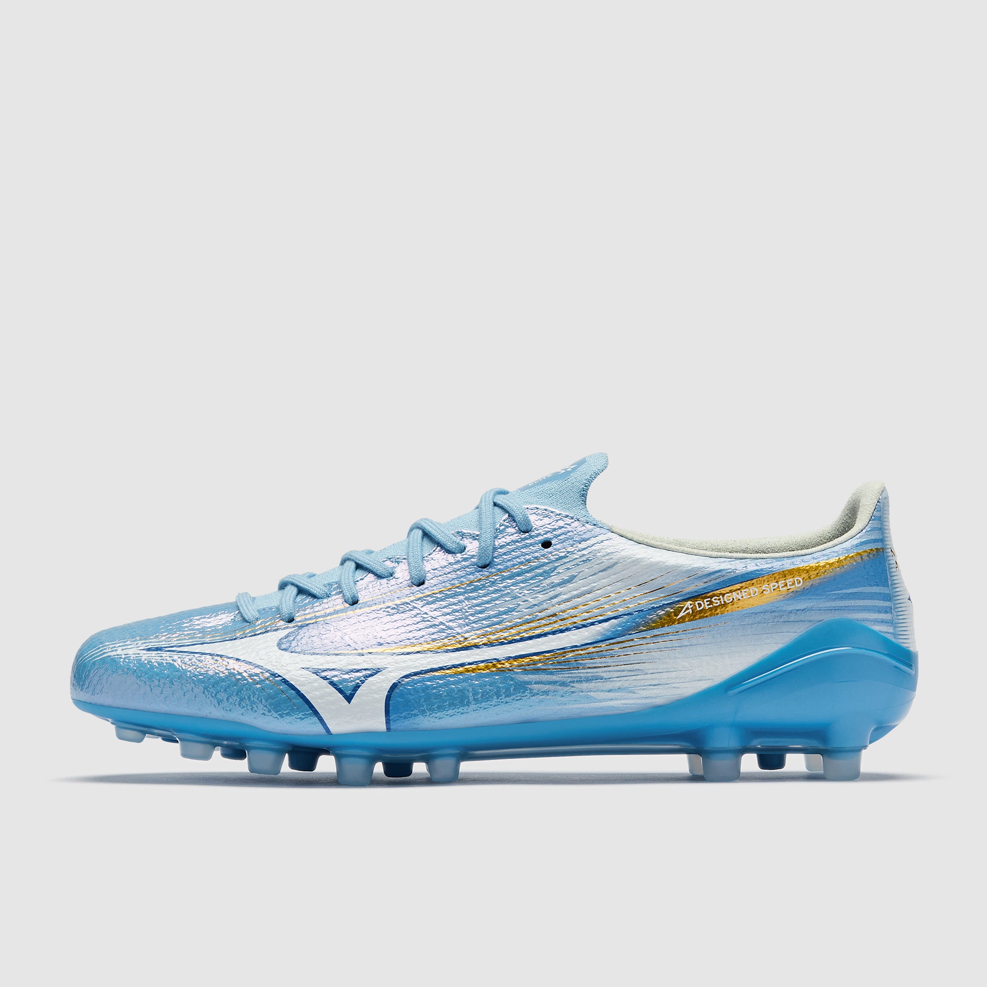 Mizuno Alpha III Elite Artificial Grass - Celeste/White - Adult Boots