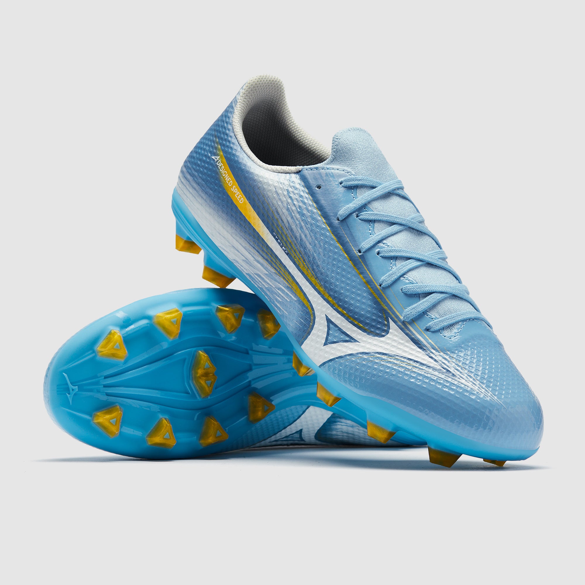 Mizuno Alpha III Select Firm Ground - Celeste/White - Adult Boots