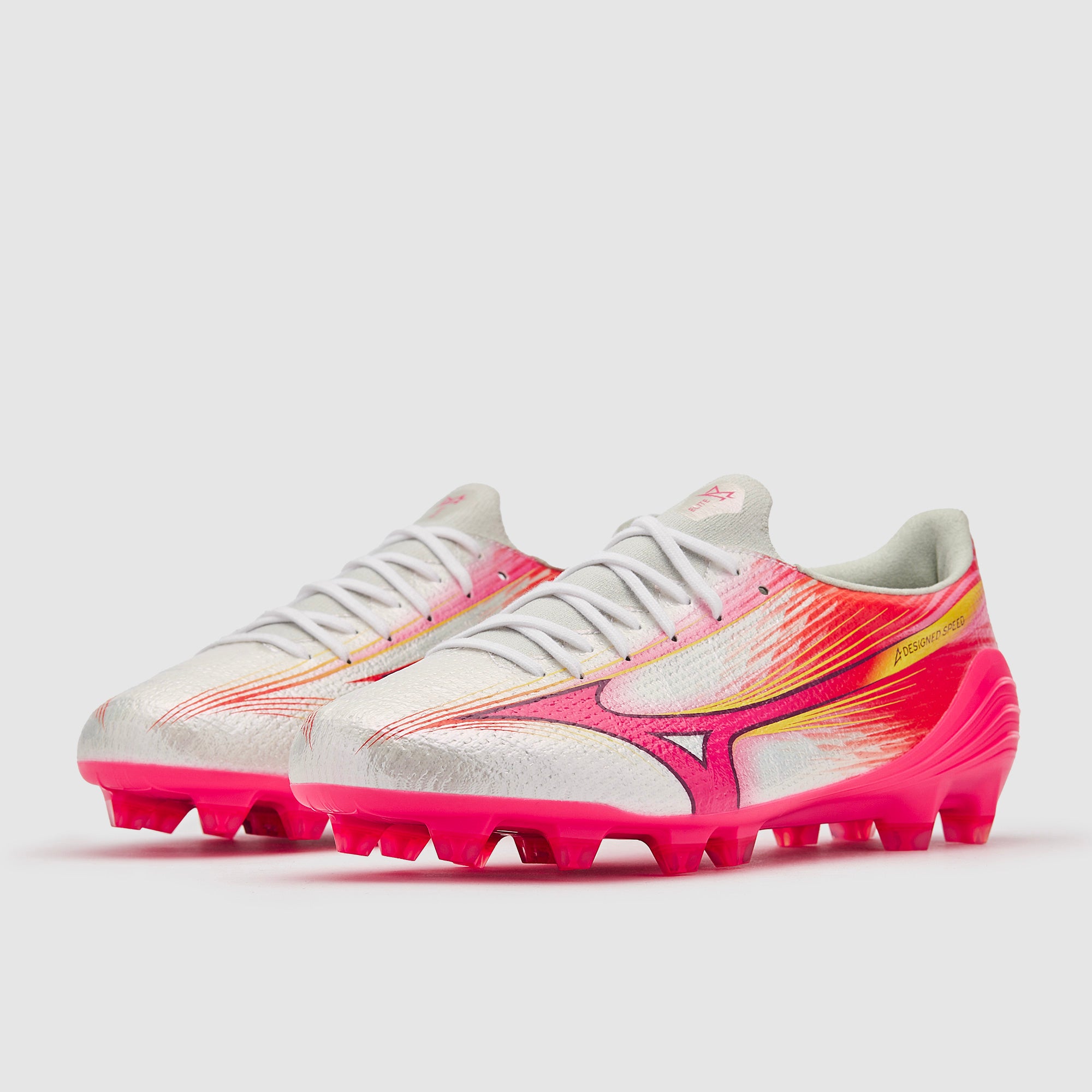Mizuno Alpha III Elite Firm Ground - White/Fuchsia Purple - Adult