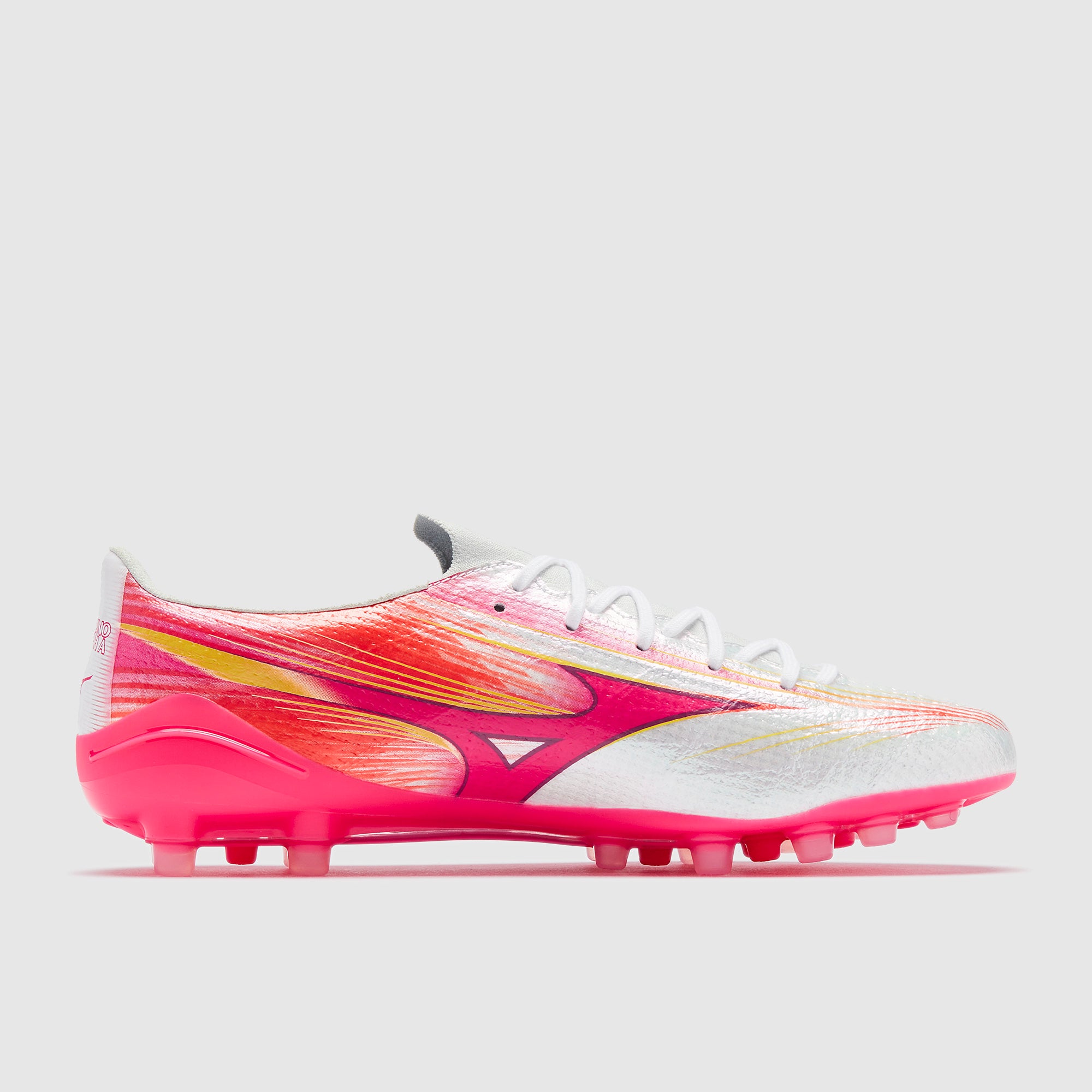 Mizuno Alpha III Elite Artificial Grass - White/Fuchsia Purple