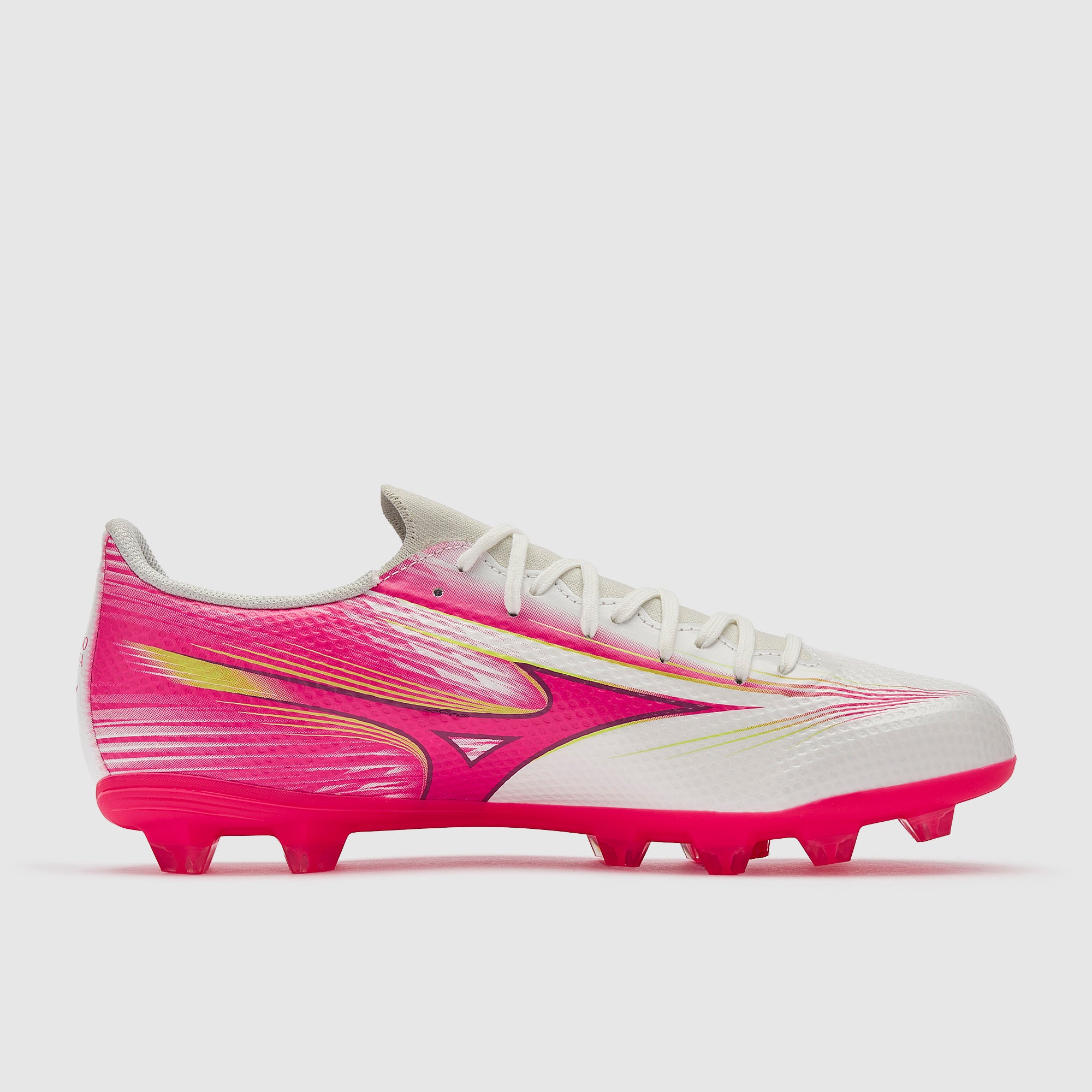 Mizuno Alpha III Select Firm Ground - White/Fuchsia Purple - Adult