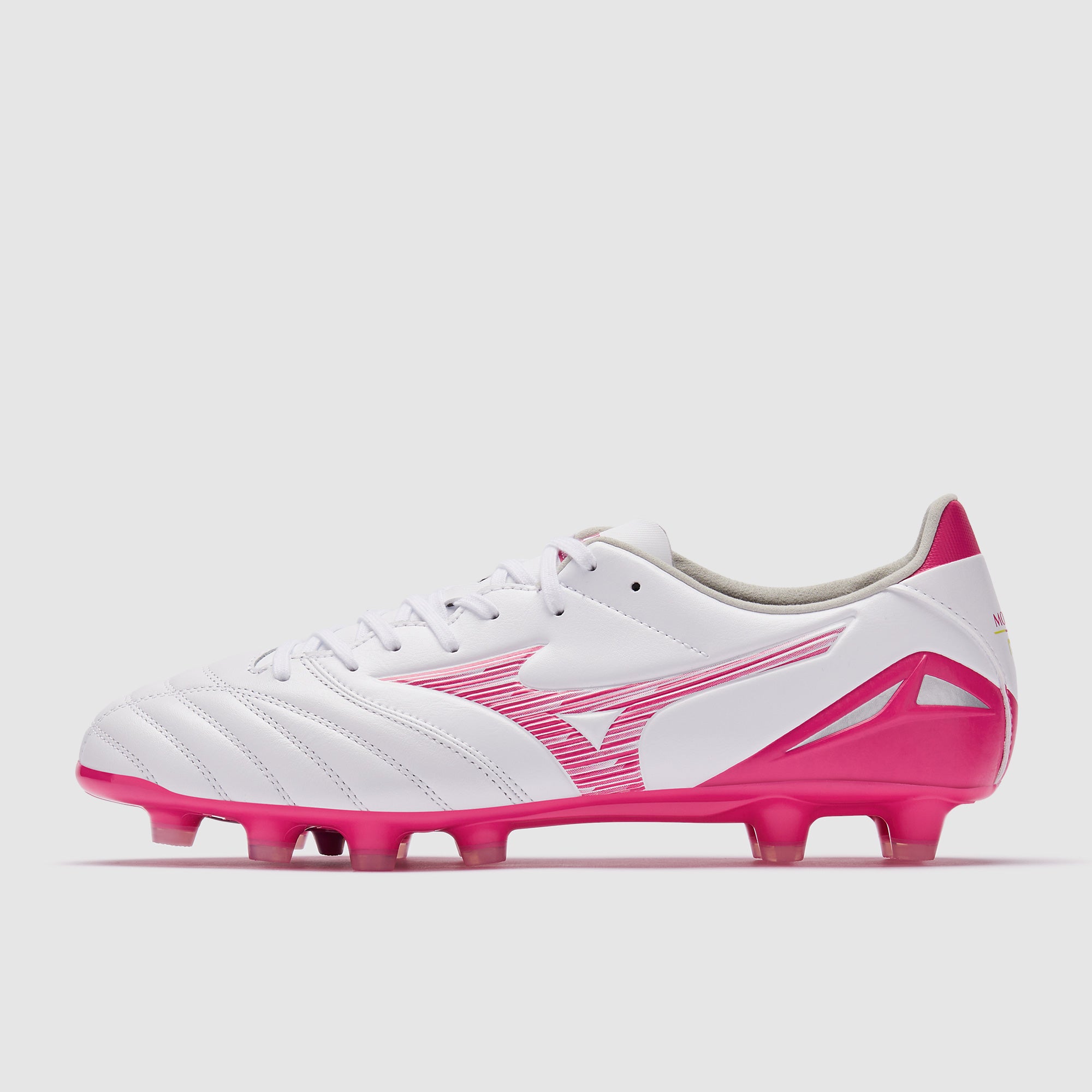 Mizuno Morelia Neo IV Pro FG - White/Neon Green/Cool Gray - Adult