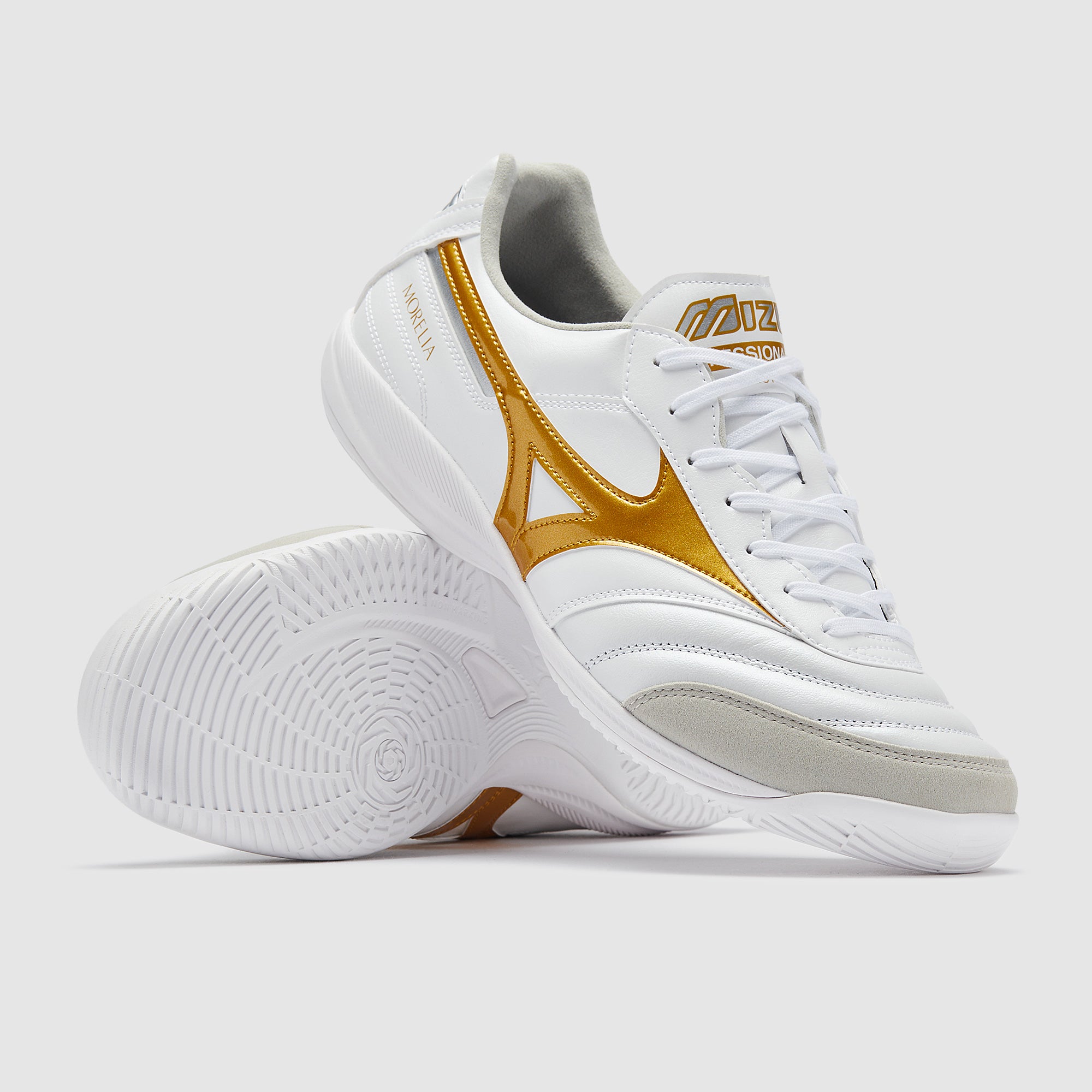 Mizuno Morelia Sala Elite Indoor - White/Black/Chinese Red - Adult