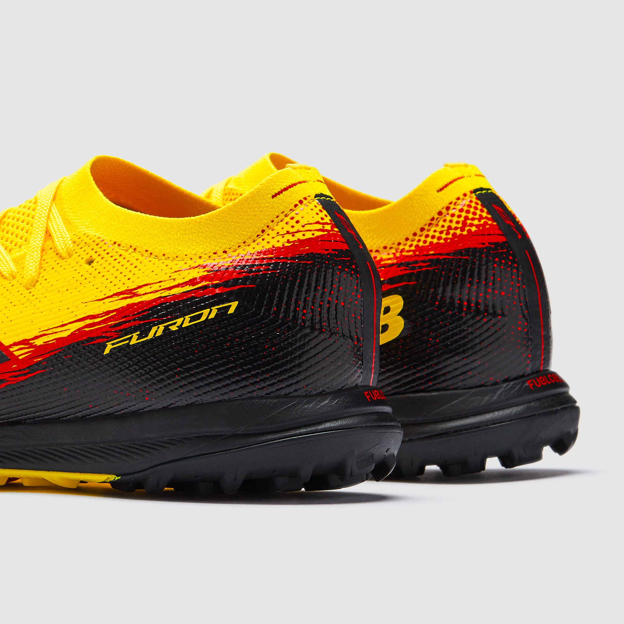 New Balance Furon V8 Elite Turf - Punch Yellow/Black/Fire Cracker