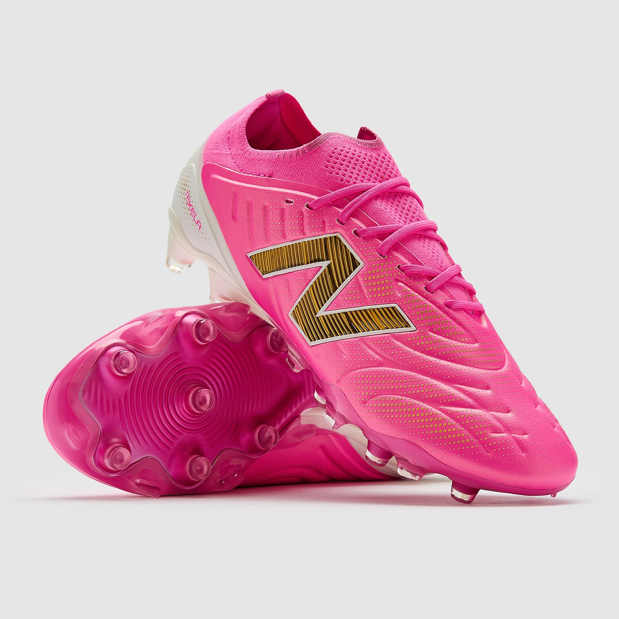 New Balance Tekela V5 Elite Firm Ground - Pink Heat/Metallic Gold