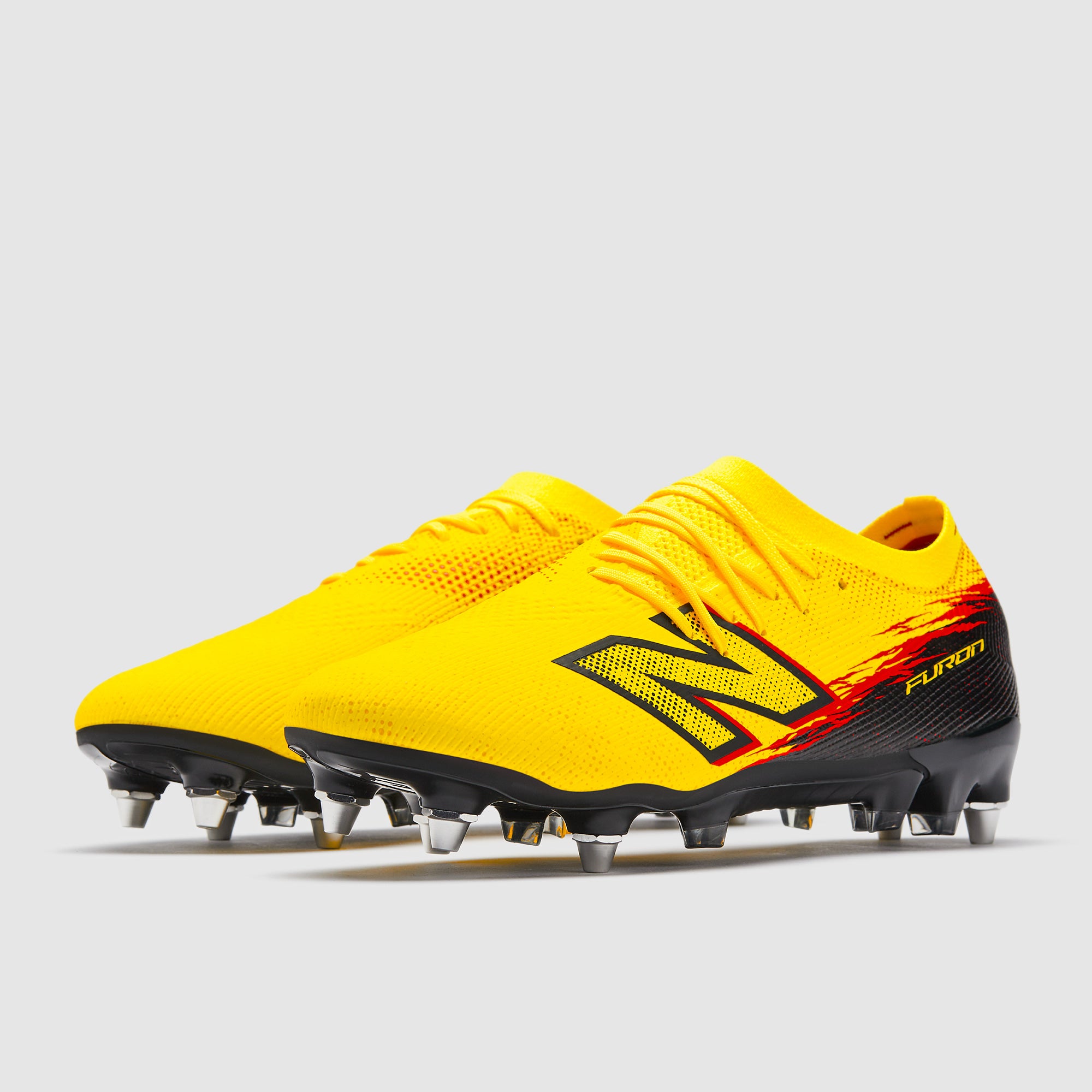 New Balance Furon V8 Elite SG - Punch Yellow/Black/Fire Cracker