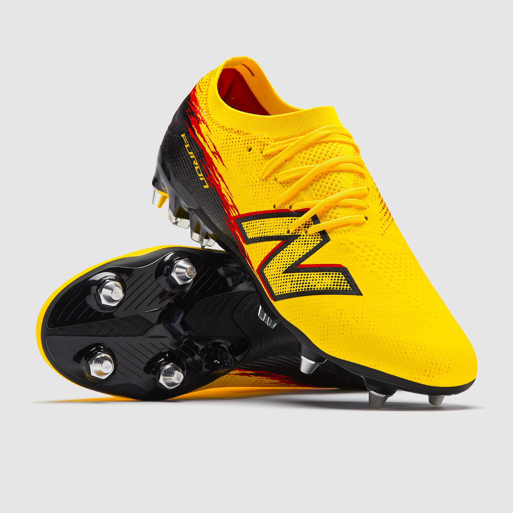 New Balance Furon V8 Elite MG - Punch Yellow/Black/Fire Cracker