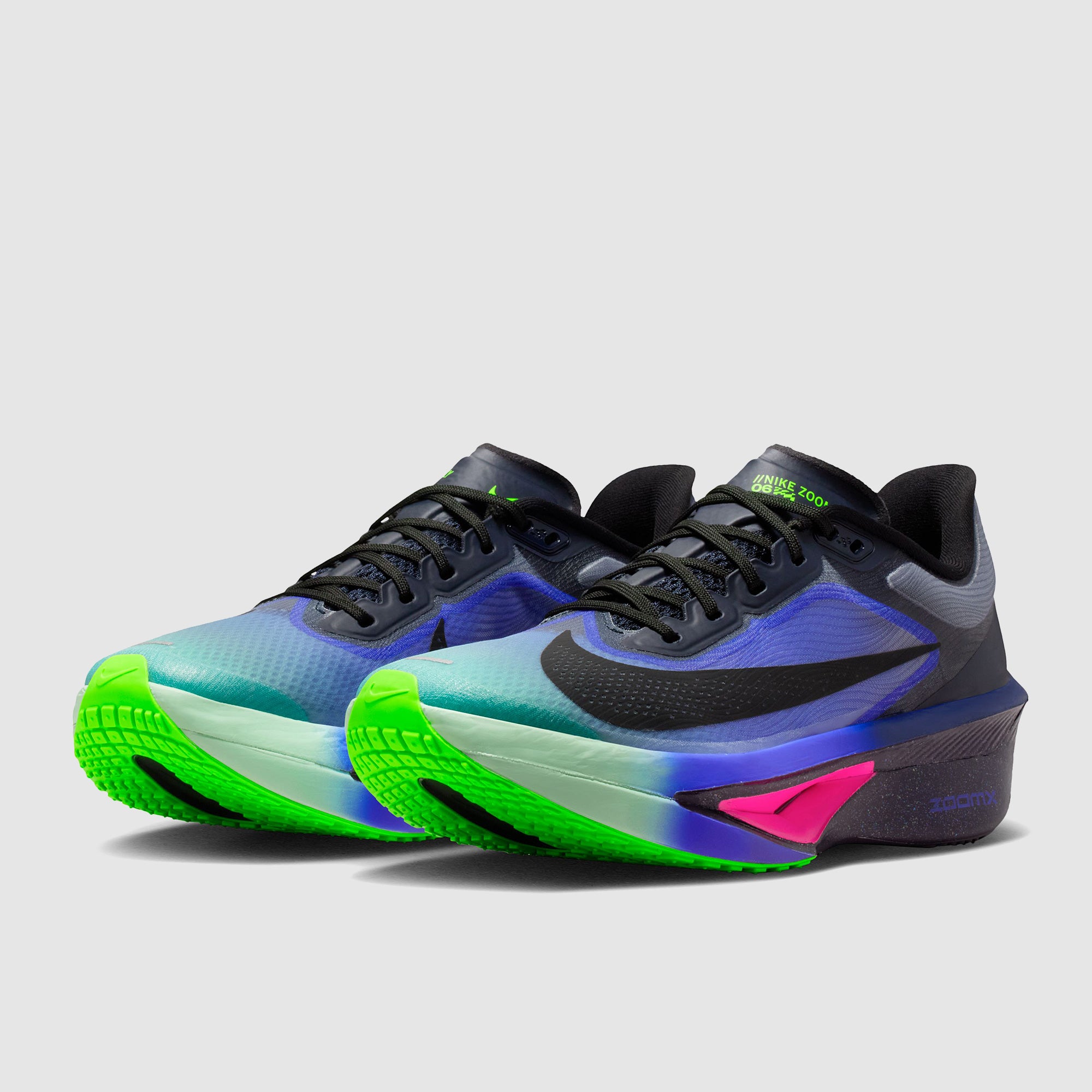 未使用❗ナイキ ZOOM FLY 6 GLAM 26c m. Nike Womens Zoom Fly 6 Glam - Dk Obsidian/Black/Racer Blue/Emerald