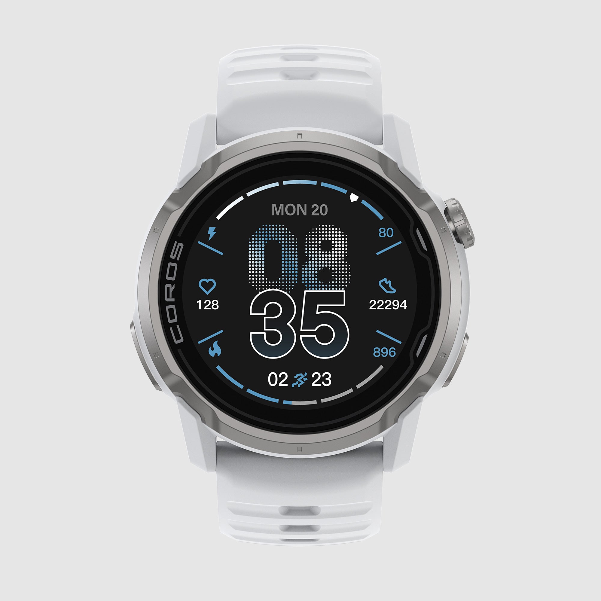 COROS PACE 3 GPS Sport Watch w/ Silicone Band - White - Electronics