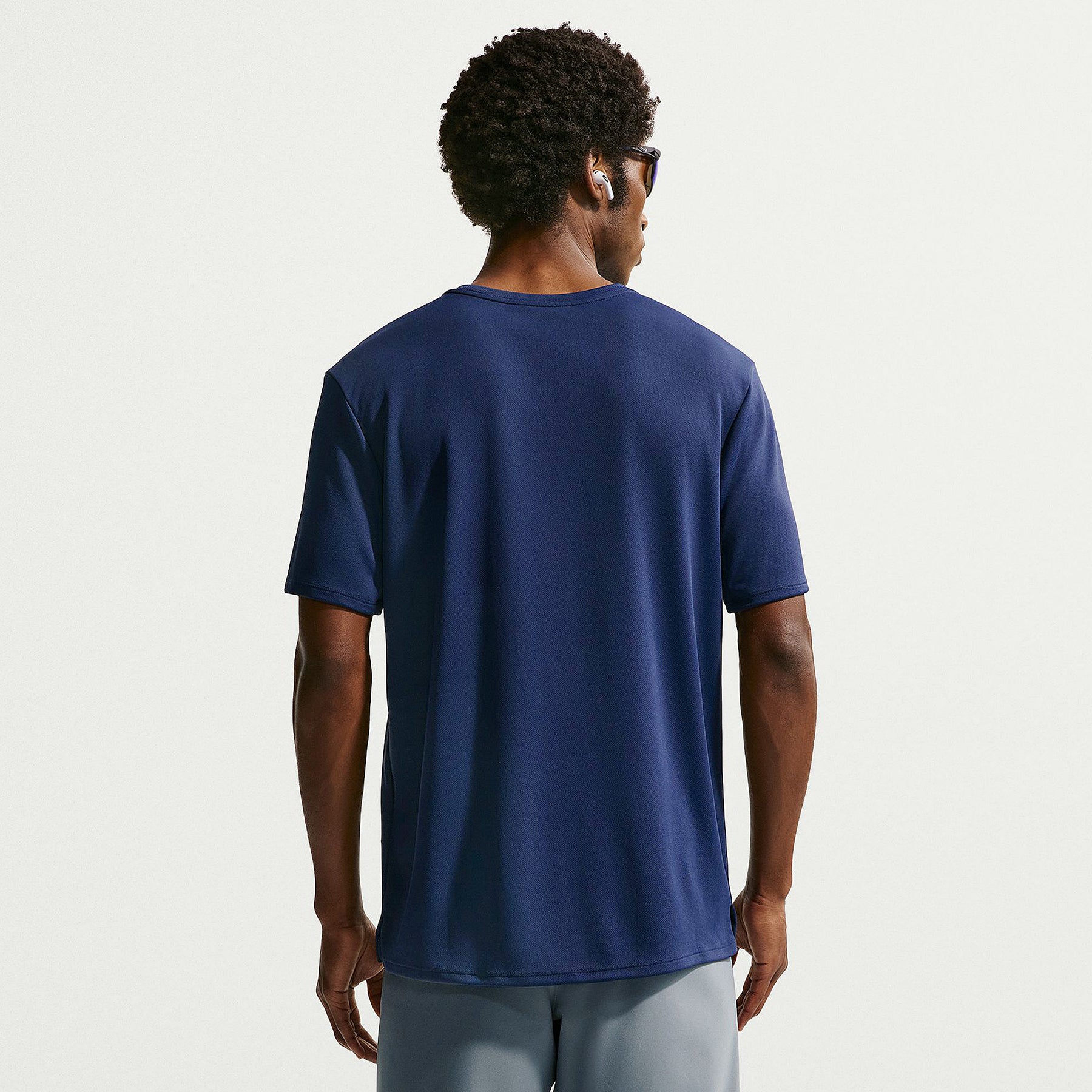 Nike Dri-FIT UV Miler T-Shirt - Midnight Navy/Reflective Silv - Mens ...