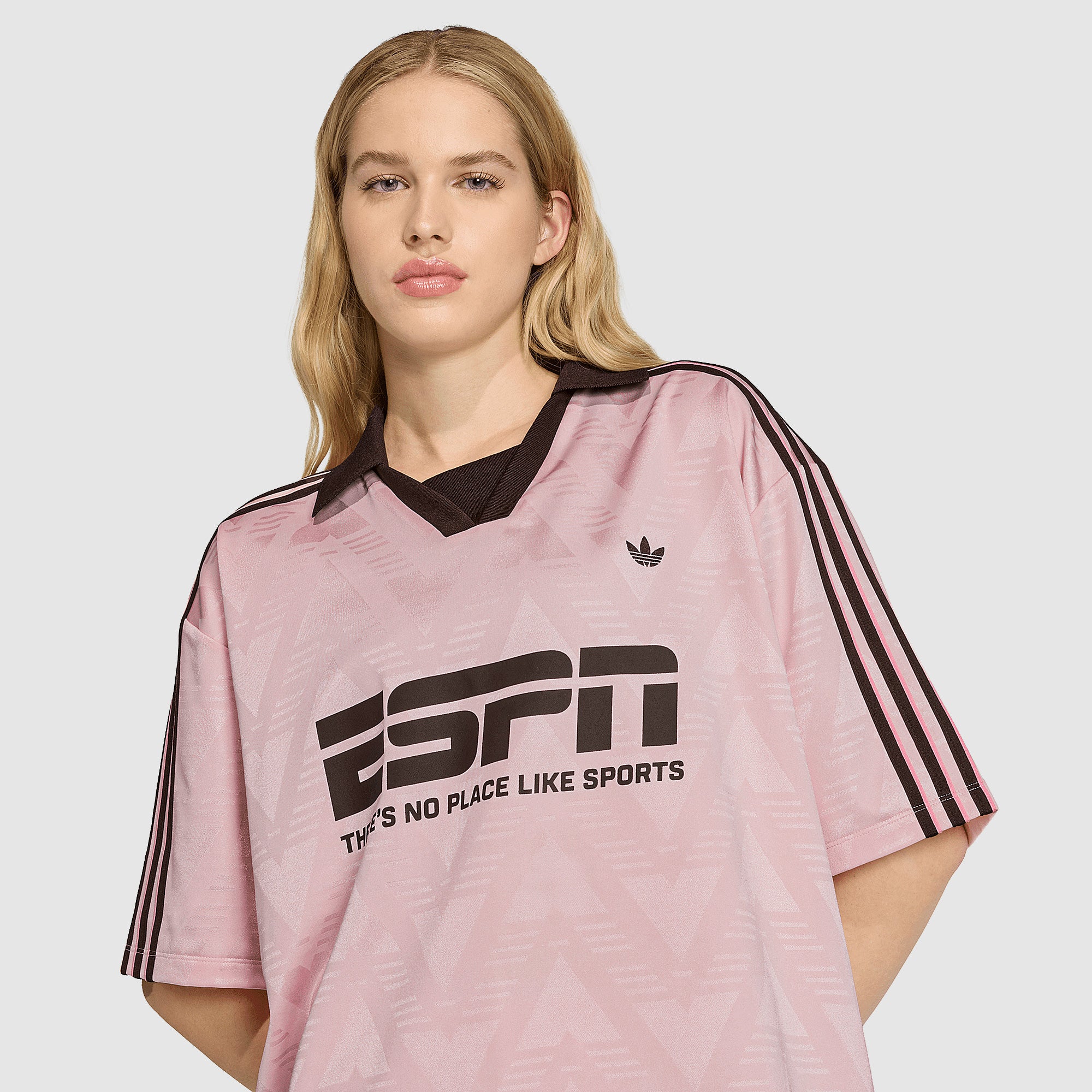 adidas Originals Womens Football Jersey - Sandy Pink - Tops