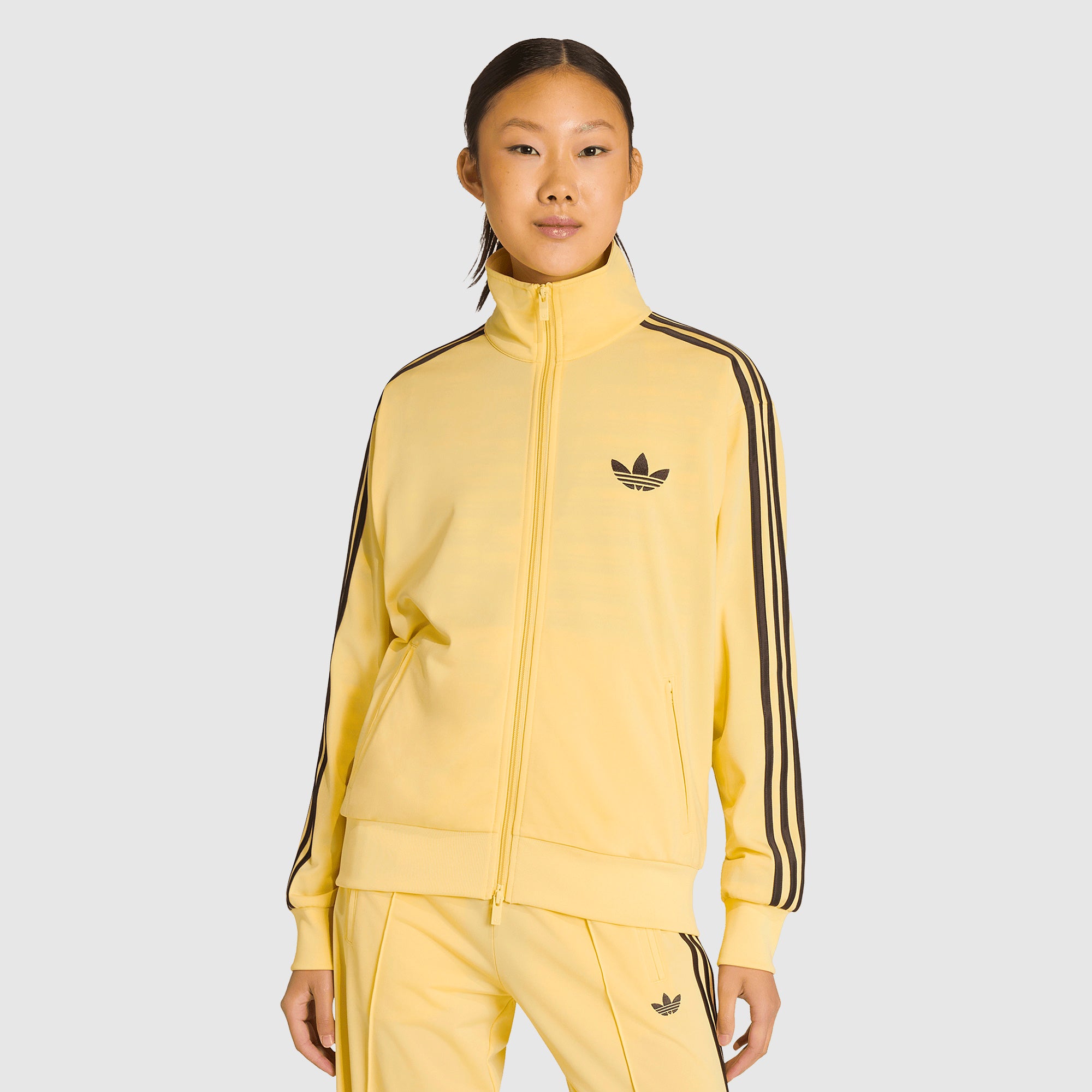  FIREBIRD TRACK TOP イエロー L ナノユニバース adidas Originals Womens Firebird Loose Track Top - Orange Tint