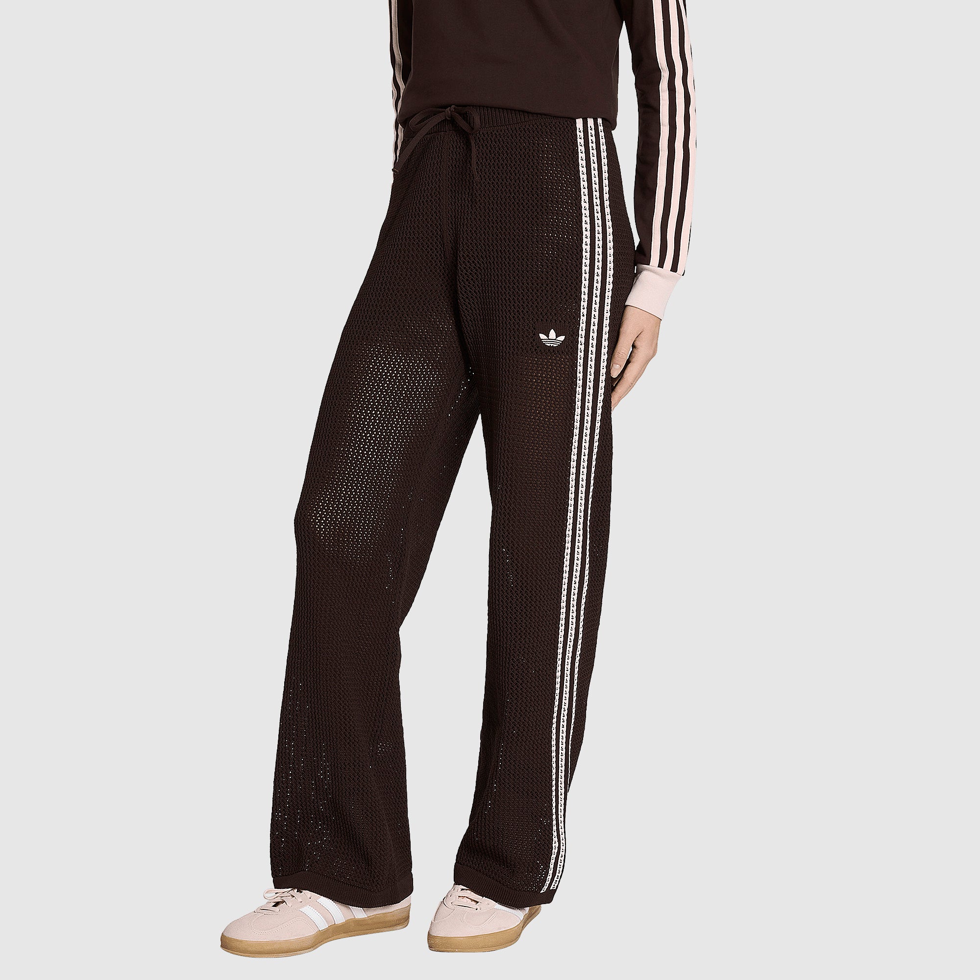 adidas Originals Womens Crochet Track Pants - Aurora Coffee