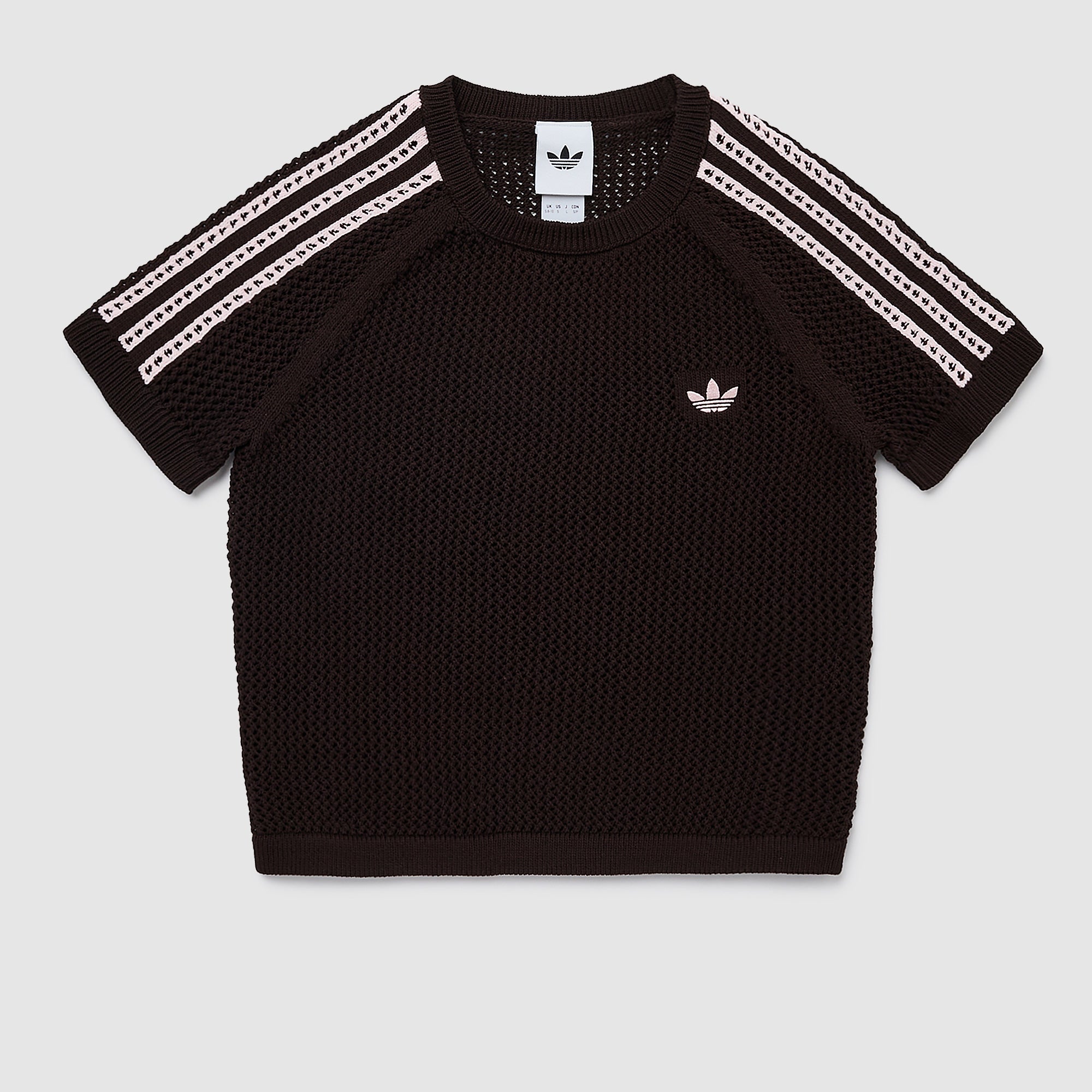あみ adidas Originals Womens Crochet Cali T-Shirt - Aurora Coffee