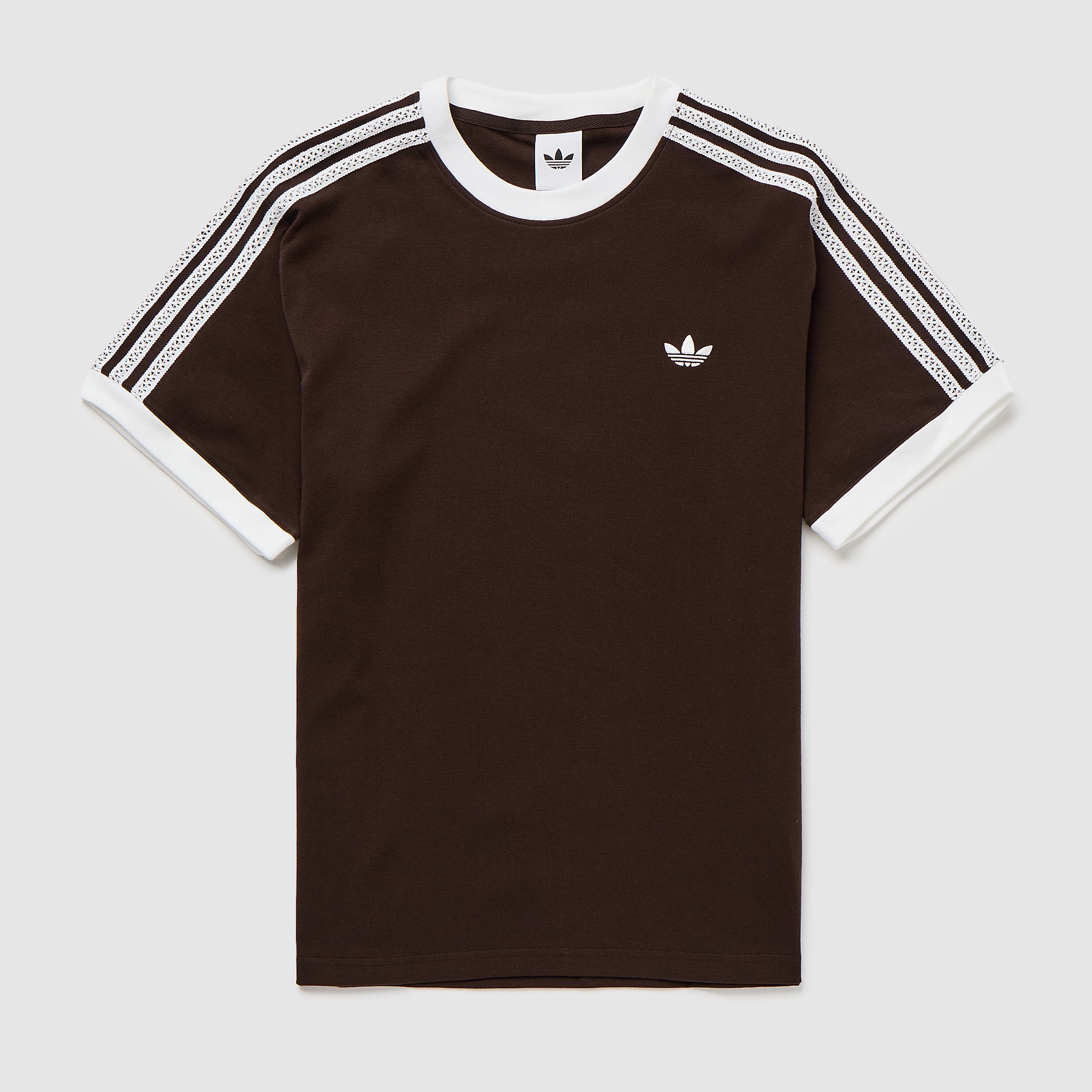 adidas Originals Womens 3 Stripes T-Shirt - Aurora Coffee - Tops