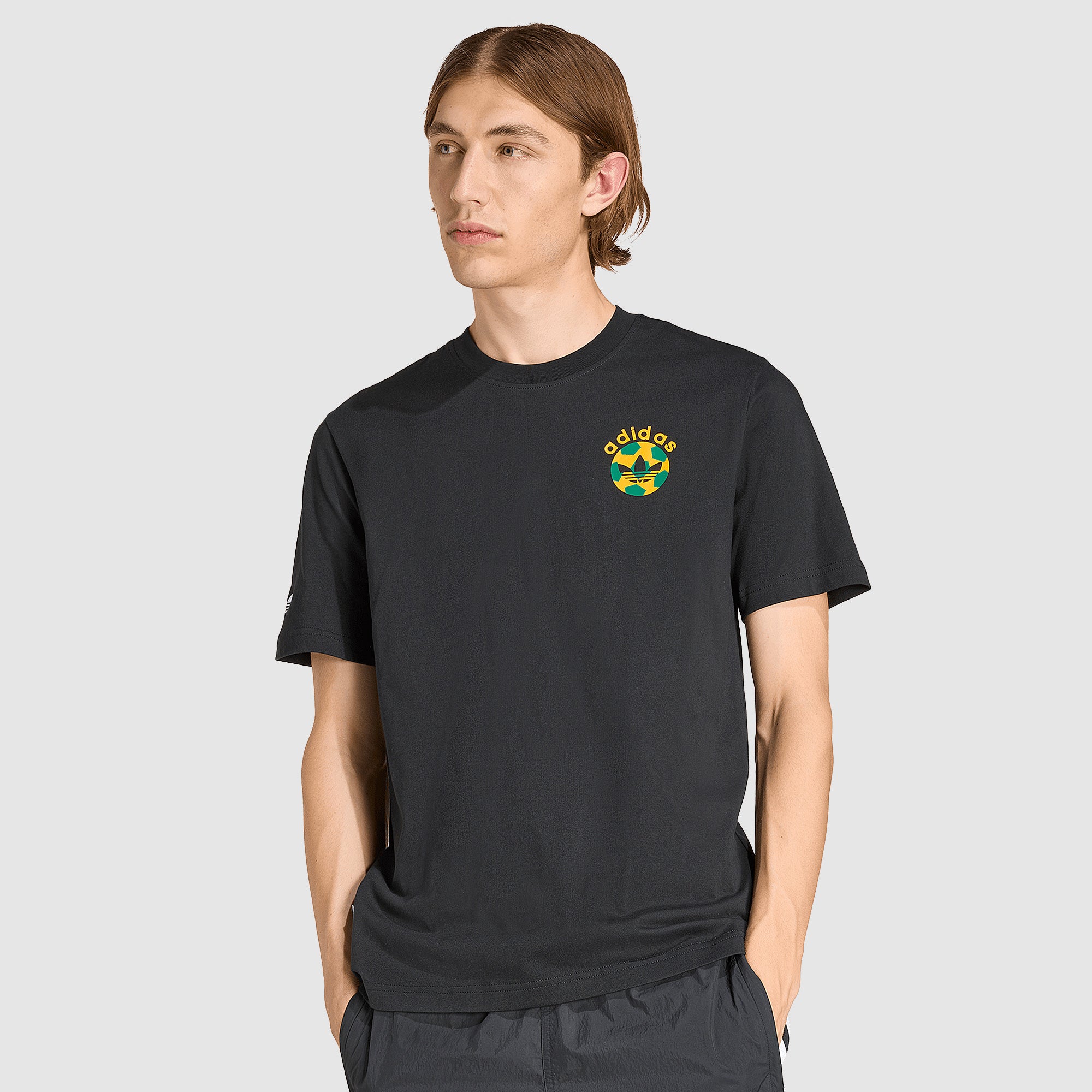 adidas Originals Archive Football Graphic T-Shirt - Black - Tops