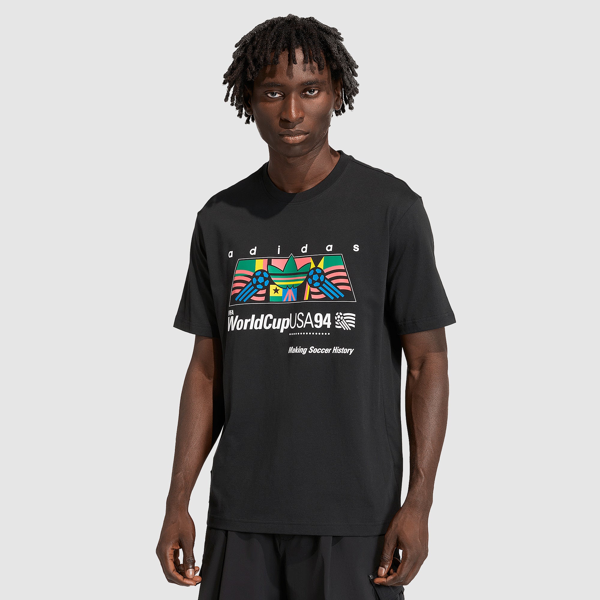 adidas Originals Archive Africa 94 Graphic T-Shirt - Black - Tops