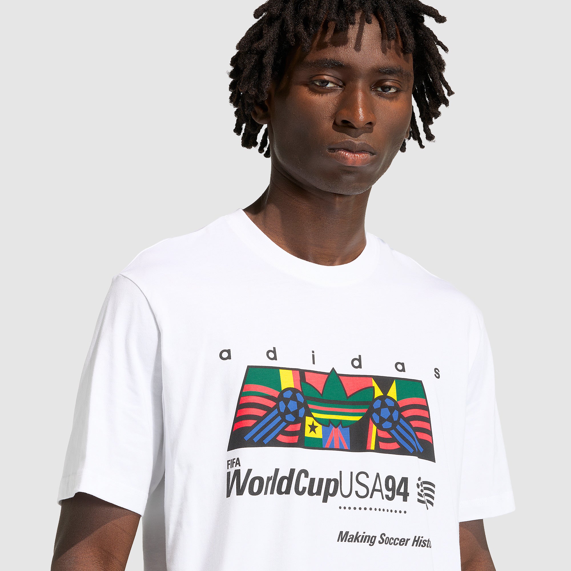 adidas Originals Archive Africa 94 Graphic T-Shirt - White