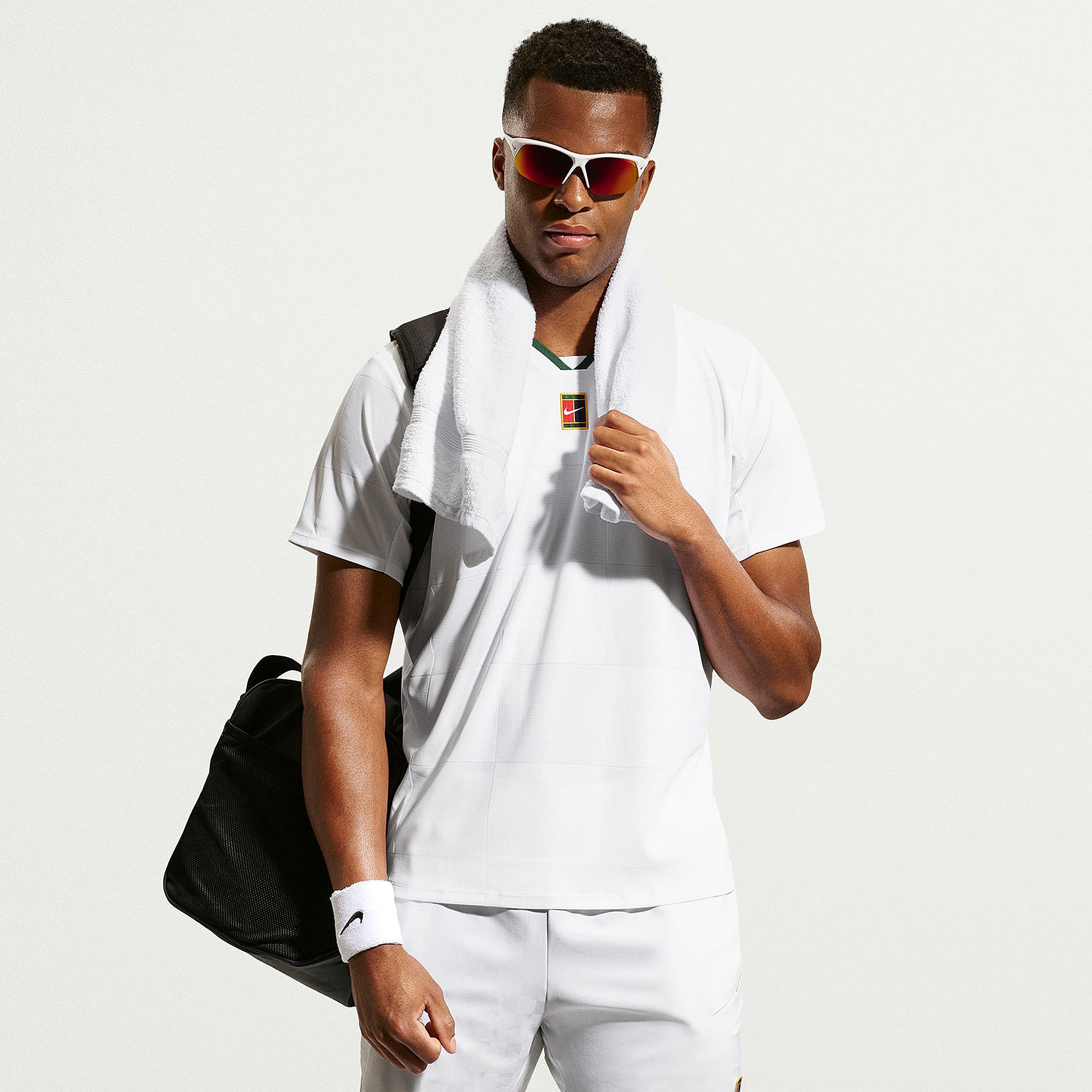 Nike Court Dri-FIT Advantage London 26 Slam T-Shirt - White/Gorge