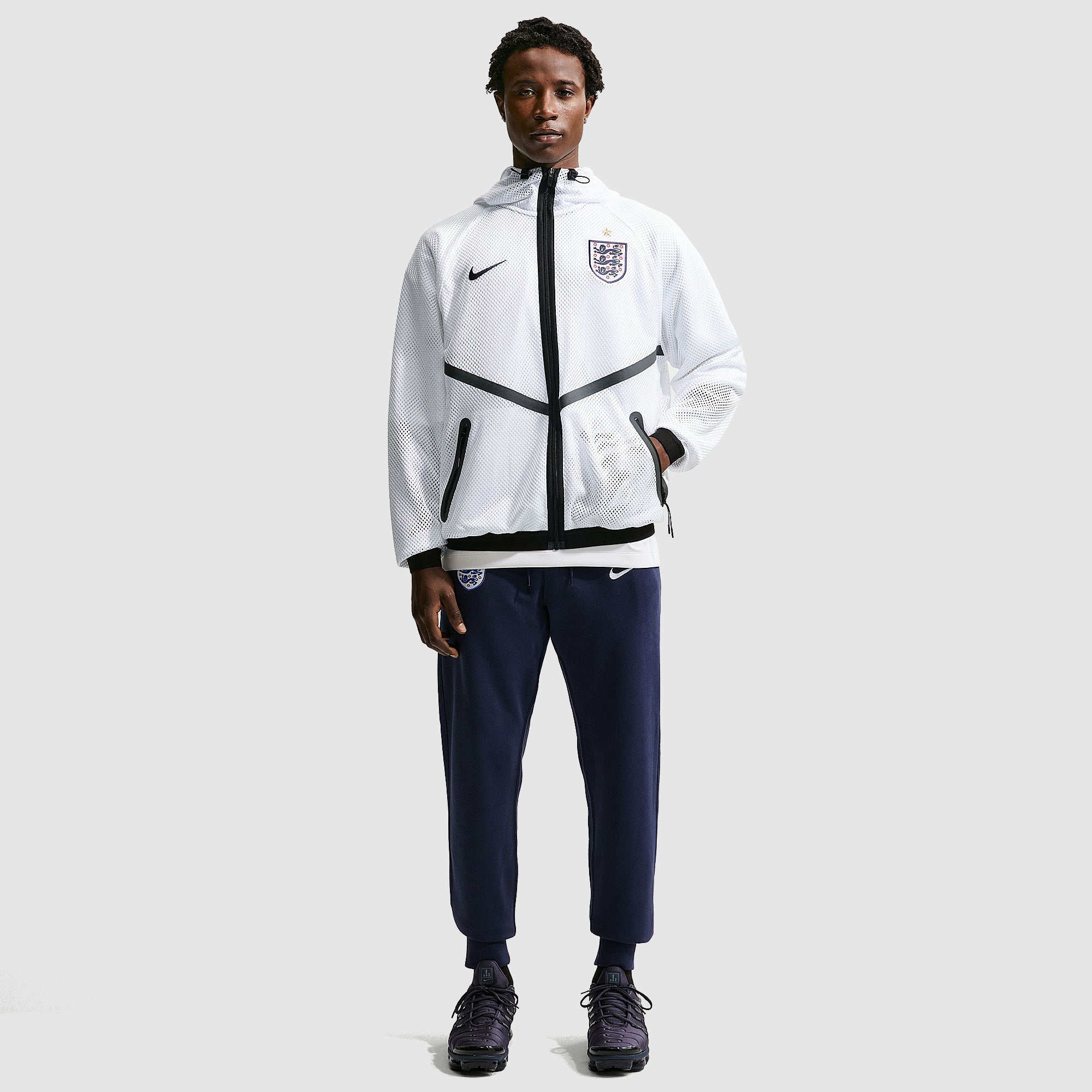 Nike England 2026 Dri-FIT Jacket - White/Black - Mens Replica