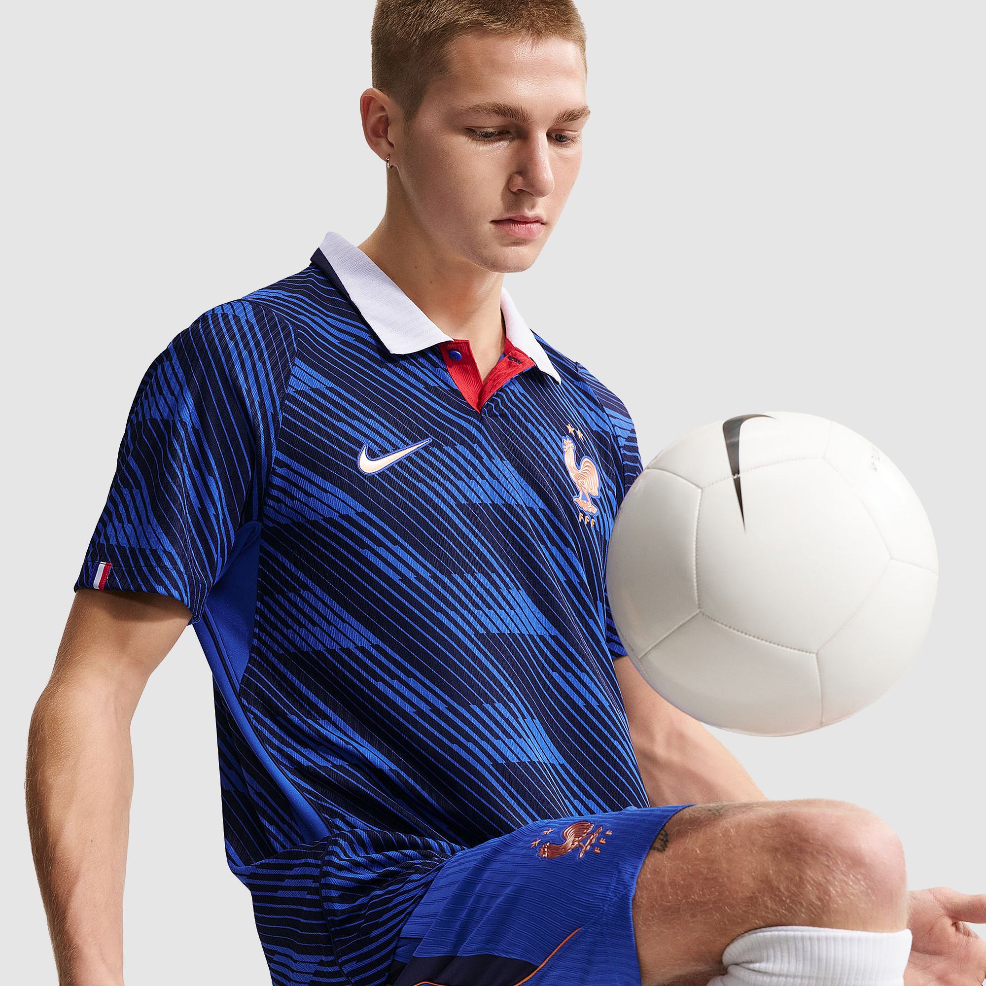 Nike France 2020 Away Stadium SS Shirt - White/Concord - Mens