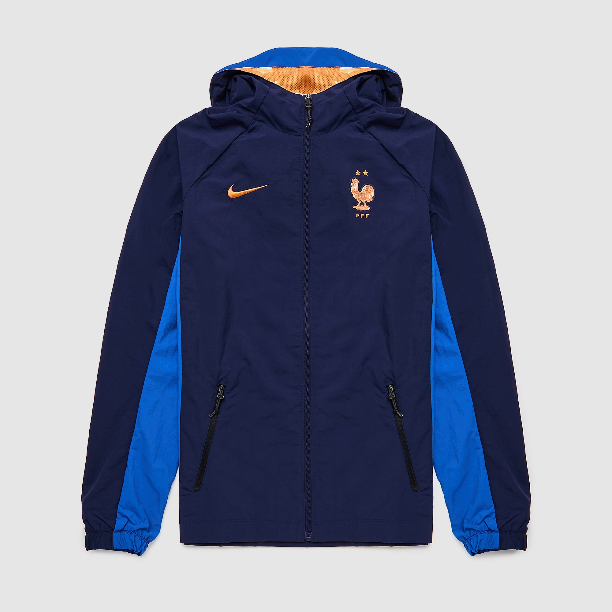 Nike France 2024 Jacket - Bright Blue/Club Gold - Mens Replica