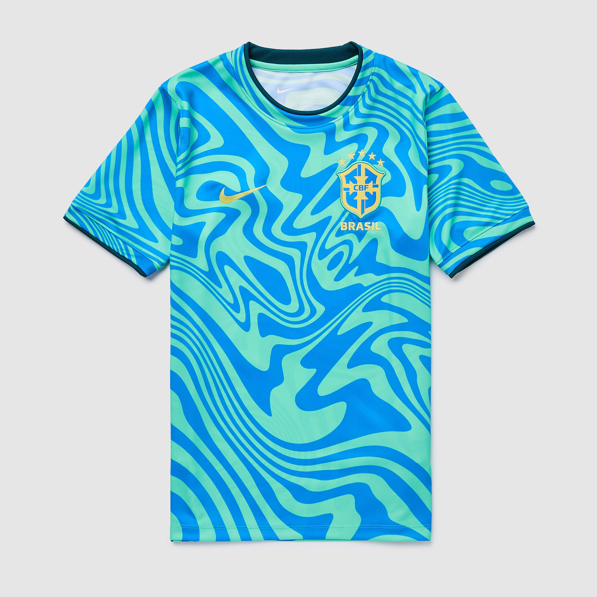 Nike Brazil 2025 LS Goalkeeper Shirt - Black/Volt/Volt - Mens Replica