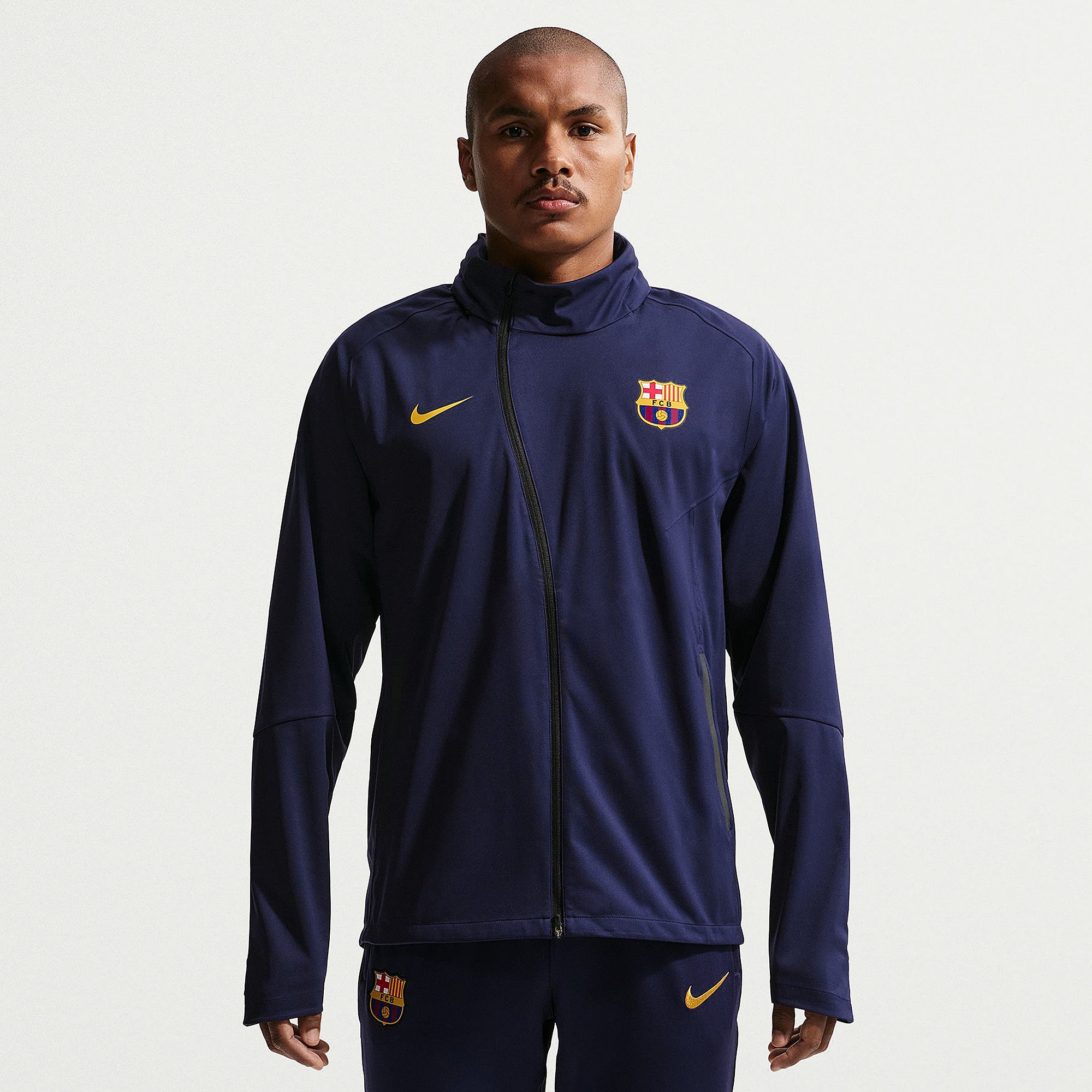 Nike FC Barcelona 21/22 AWF Jacket - Obsidian/Obsidian/Dtm-Irdest