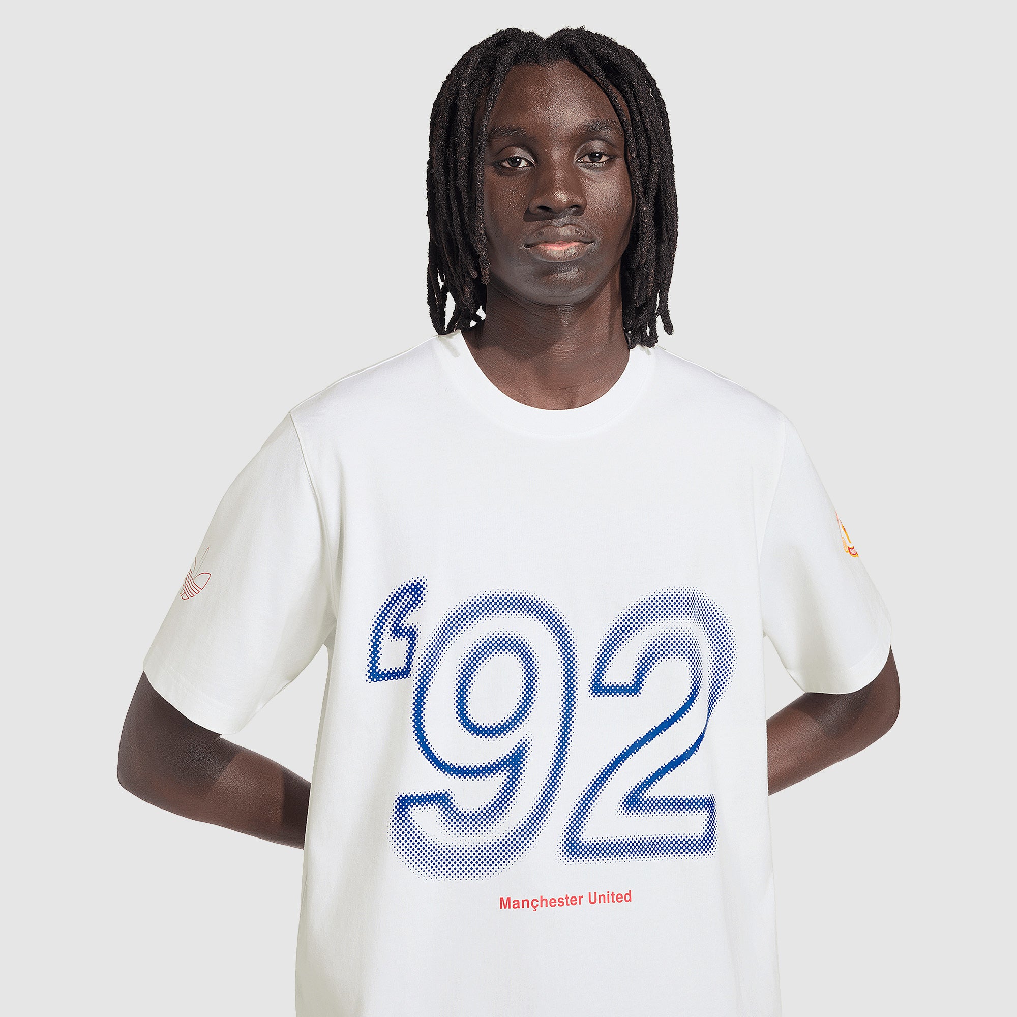 adidas Originals Manchester United 1990 T-Shirt - White - Mens Replica