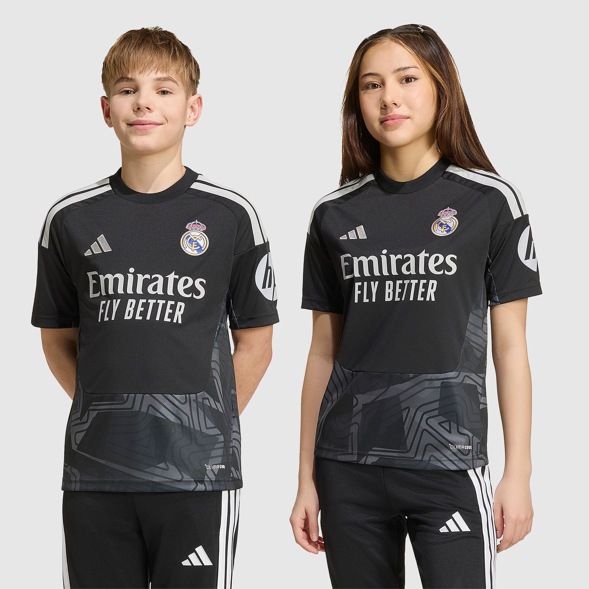 adidas Real Madrid 26/27 Kids Home GK Shirt - Black - Boys Replica