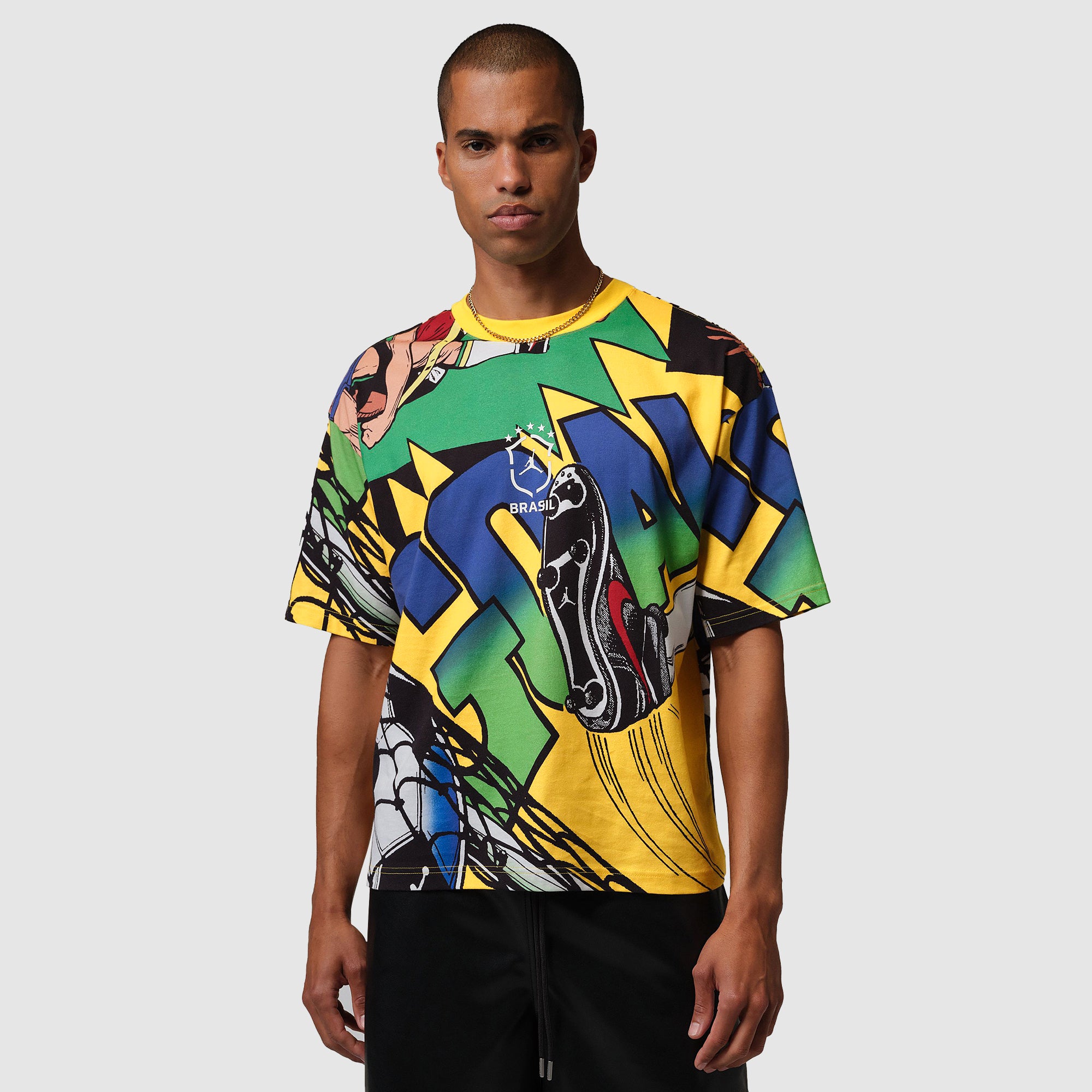 Jordan x Brazil 2026 Essentials Boxy T-Shirt - Varsity Maize