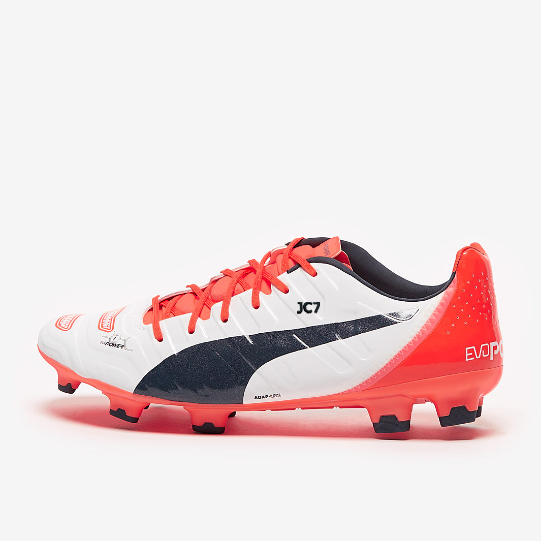 Puma evoPOWER 1.2 FG - Mens Boots - Firm Ground - White/Total