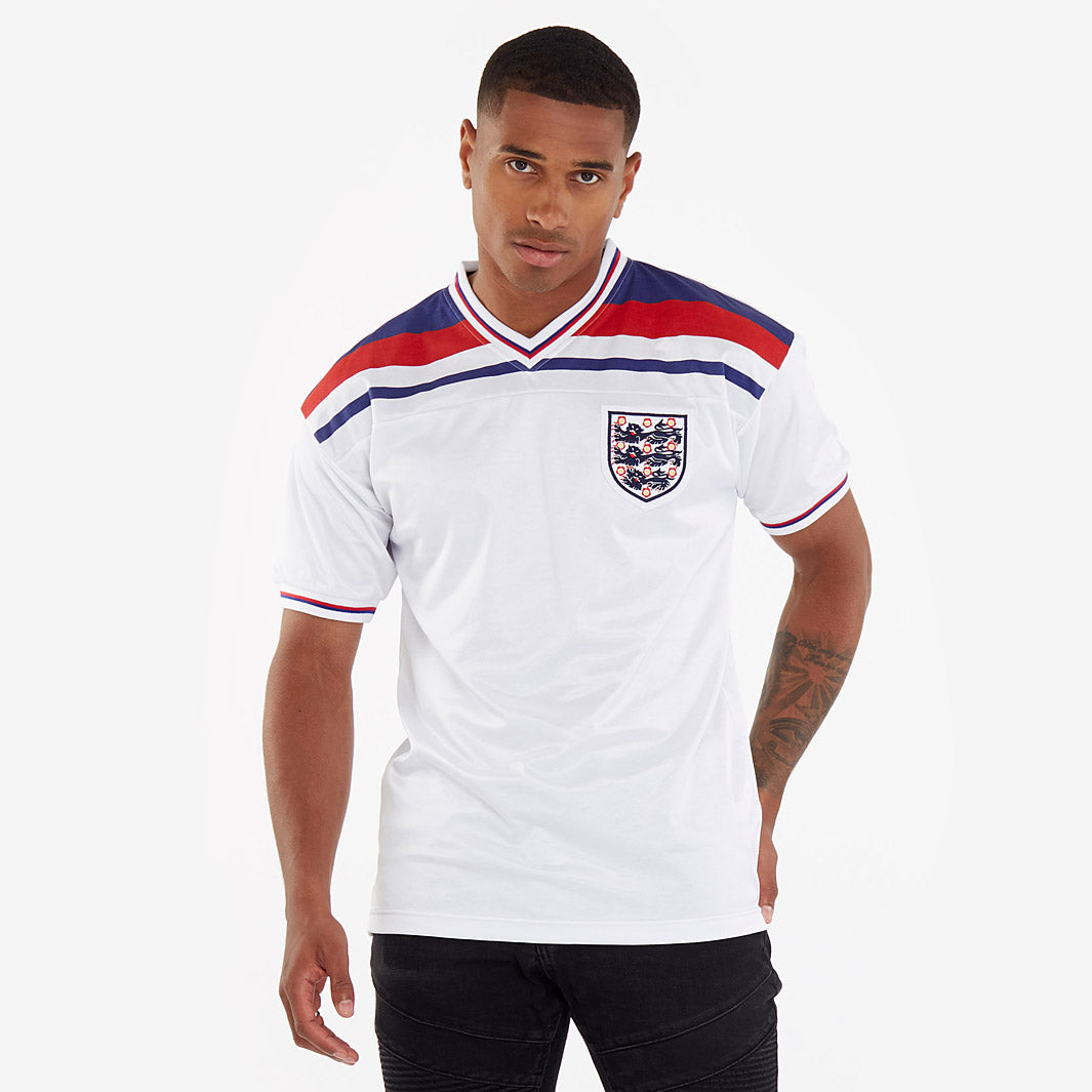 Score Draw Retro England 1982 World Cup Home Shirt