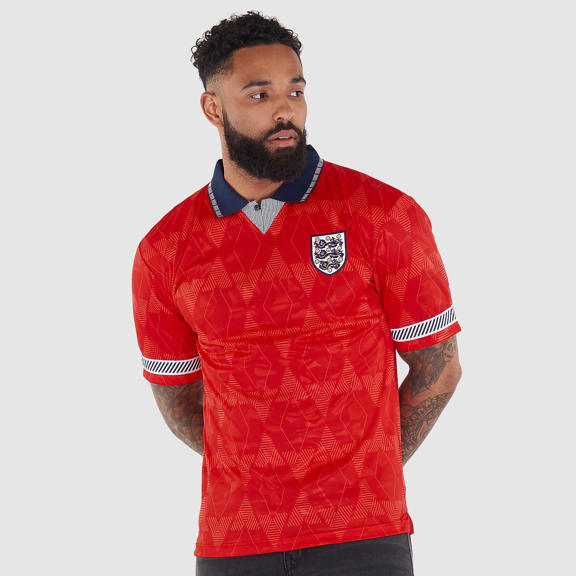 Football Shirts - Score Draw Retro England Away Shirt - Mens