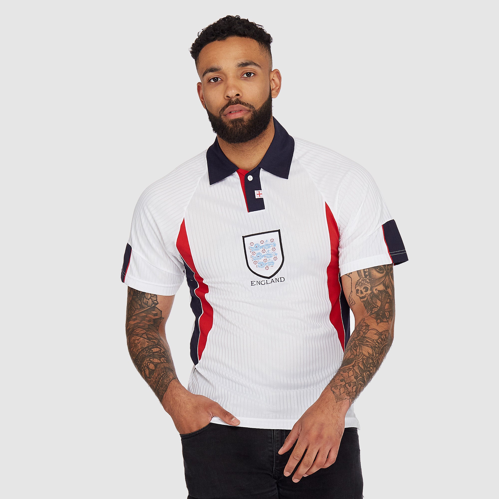 Football Shirts - Score Draw Retro England Football Shirt - Mens