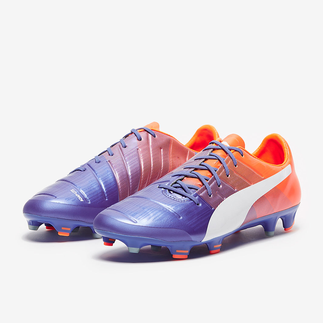 Puma evoPOWER 1.3 FG - Blue Yonder/Puma White/Shocking Orange